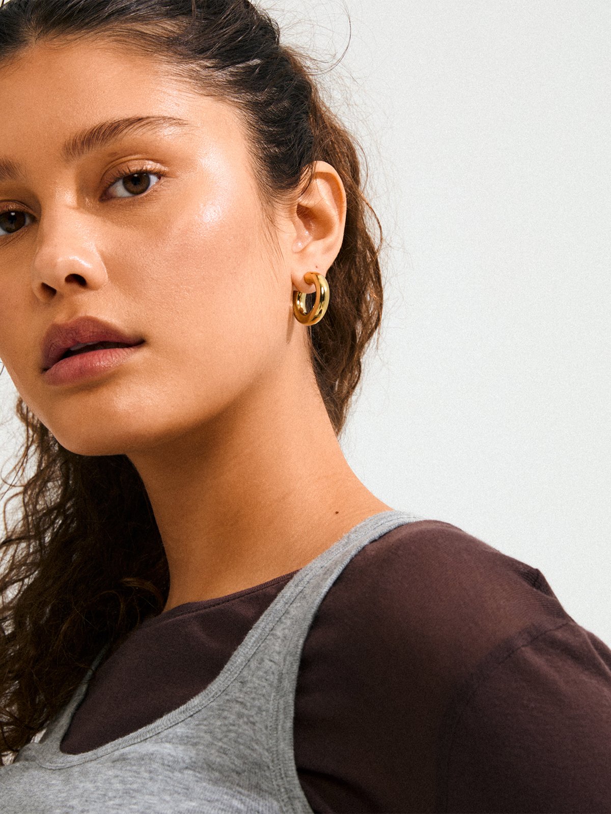 Pilgrim Phase Medium Hoops Gullbelagt