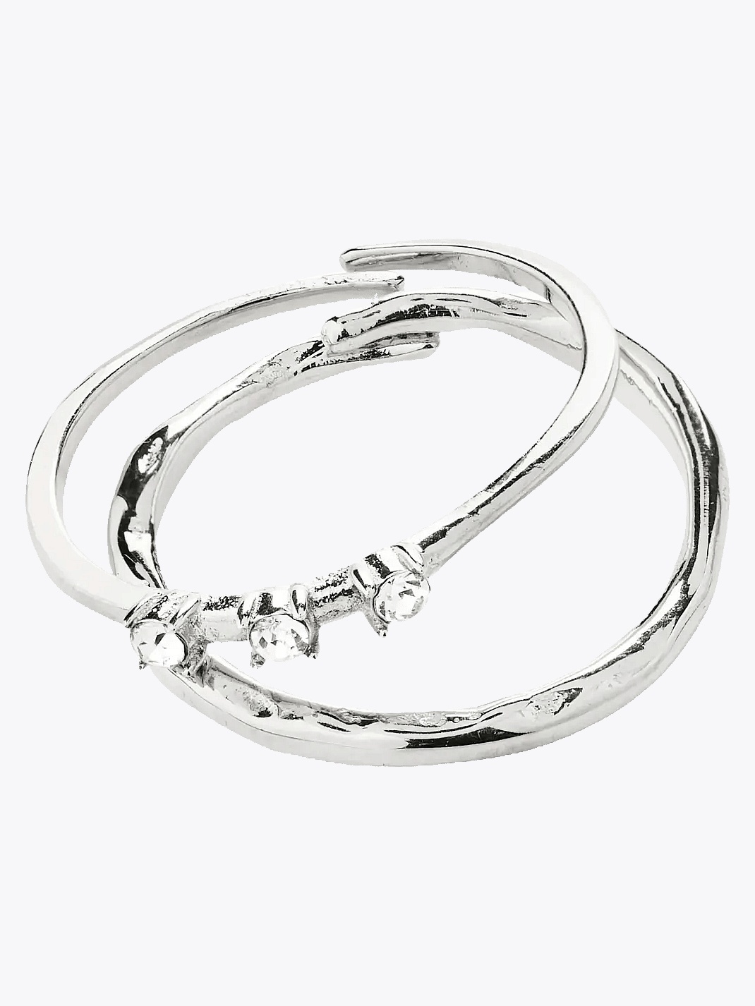 Pilgrim Ivarin Ringer 2-i-1 Sett Silver