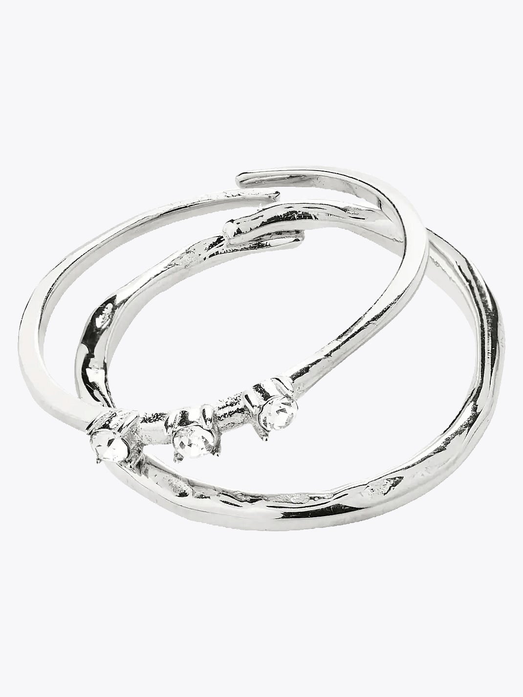 Pilgrim Ivarin Ringer 2-i-1 Sett Silver