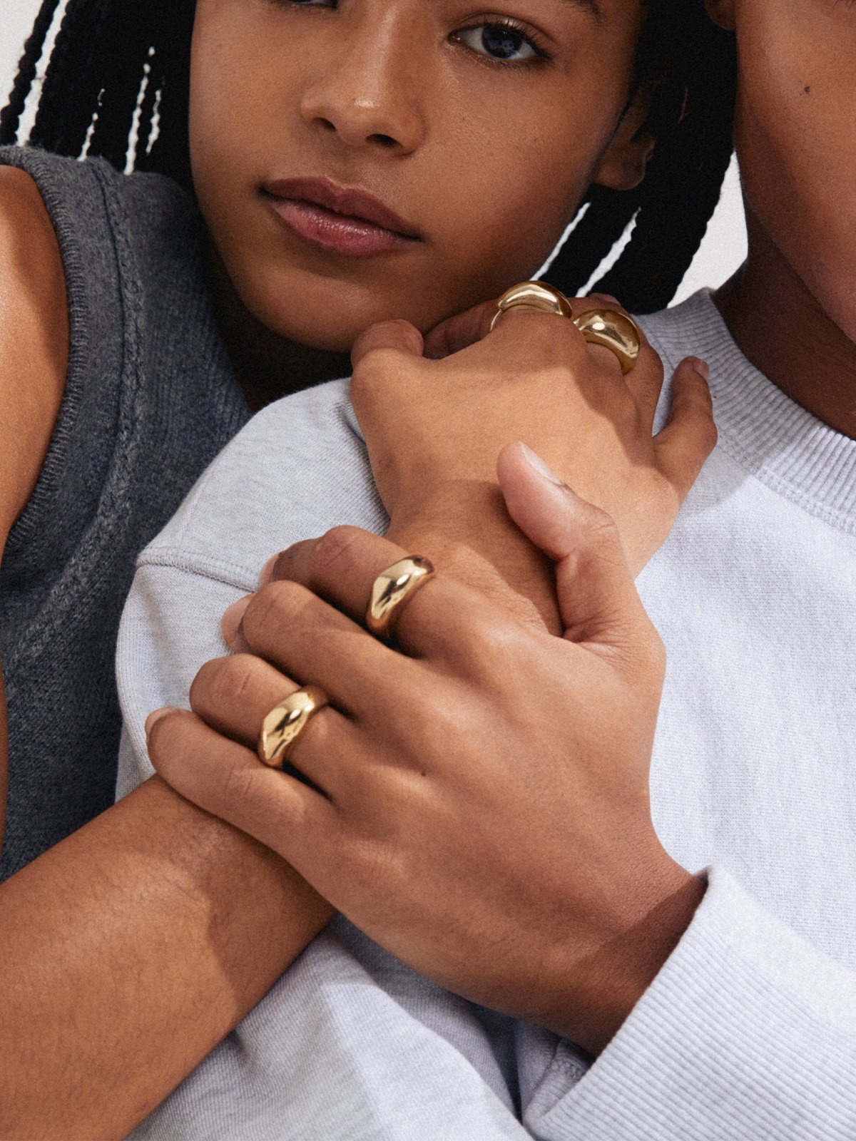 Pilgrim Harrison Ring 2-i-1 Sett Gullbelagt