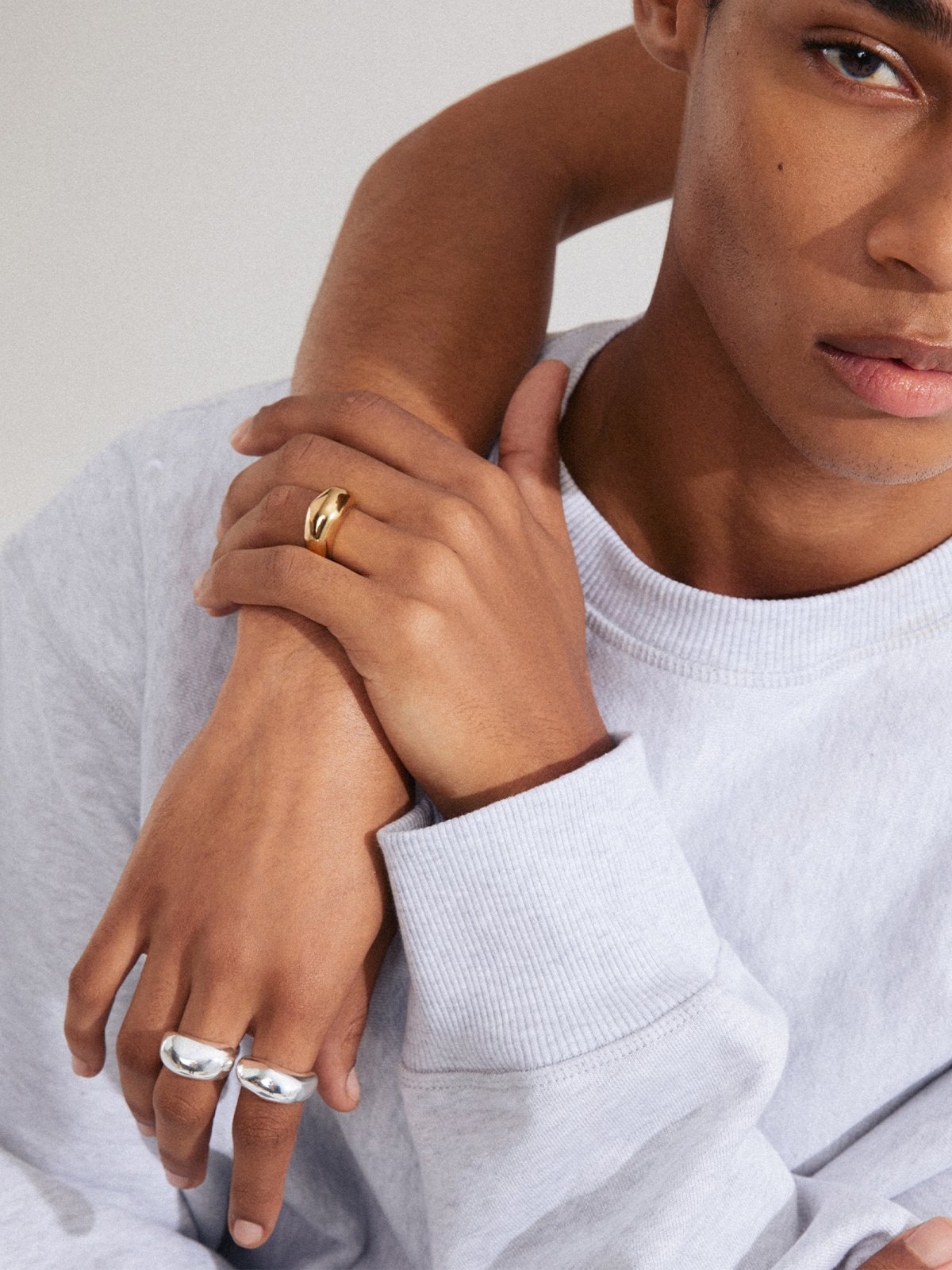 Pilgrim Harrison Ring 2-i-1 Sett Gullbelagt