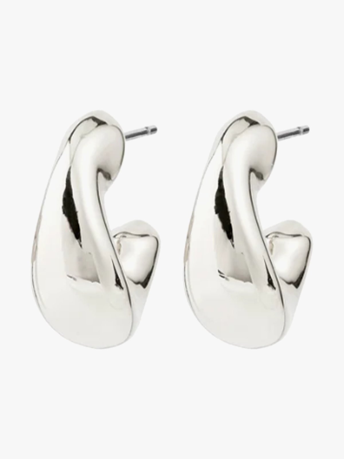 Pilgrim Jennings Small Hoops Sølvbelagt