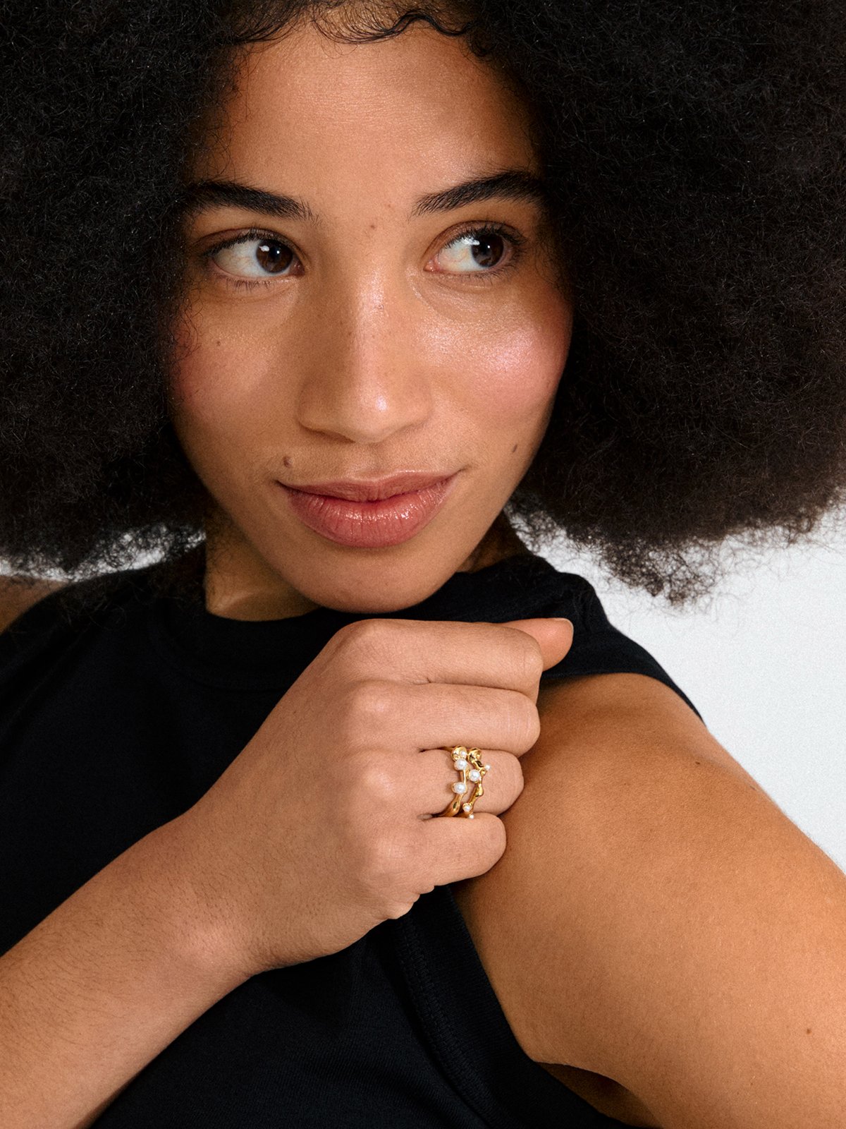 Pilgrim Hadley Ring 2-i-1 Sett Gullbelagt