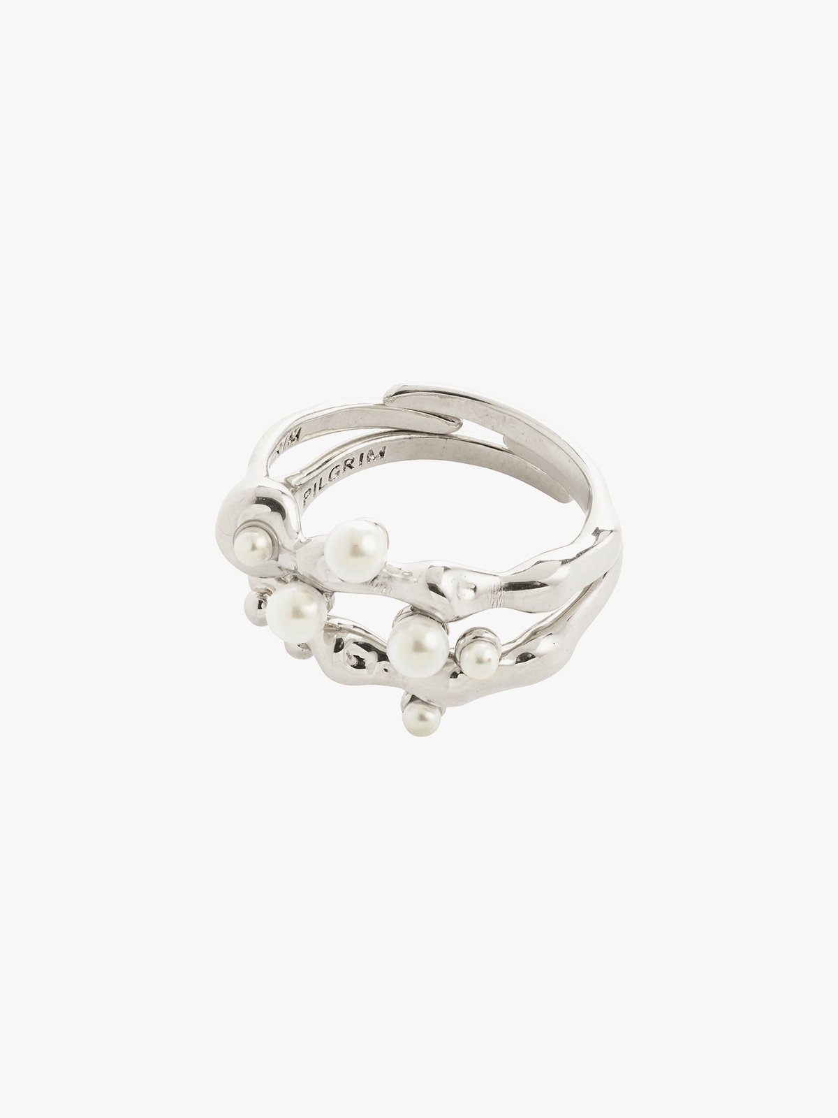 Pilgrim Hadley Ring 2-i-1 Sett Sølvbelagt