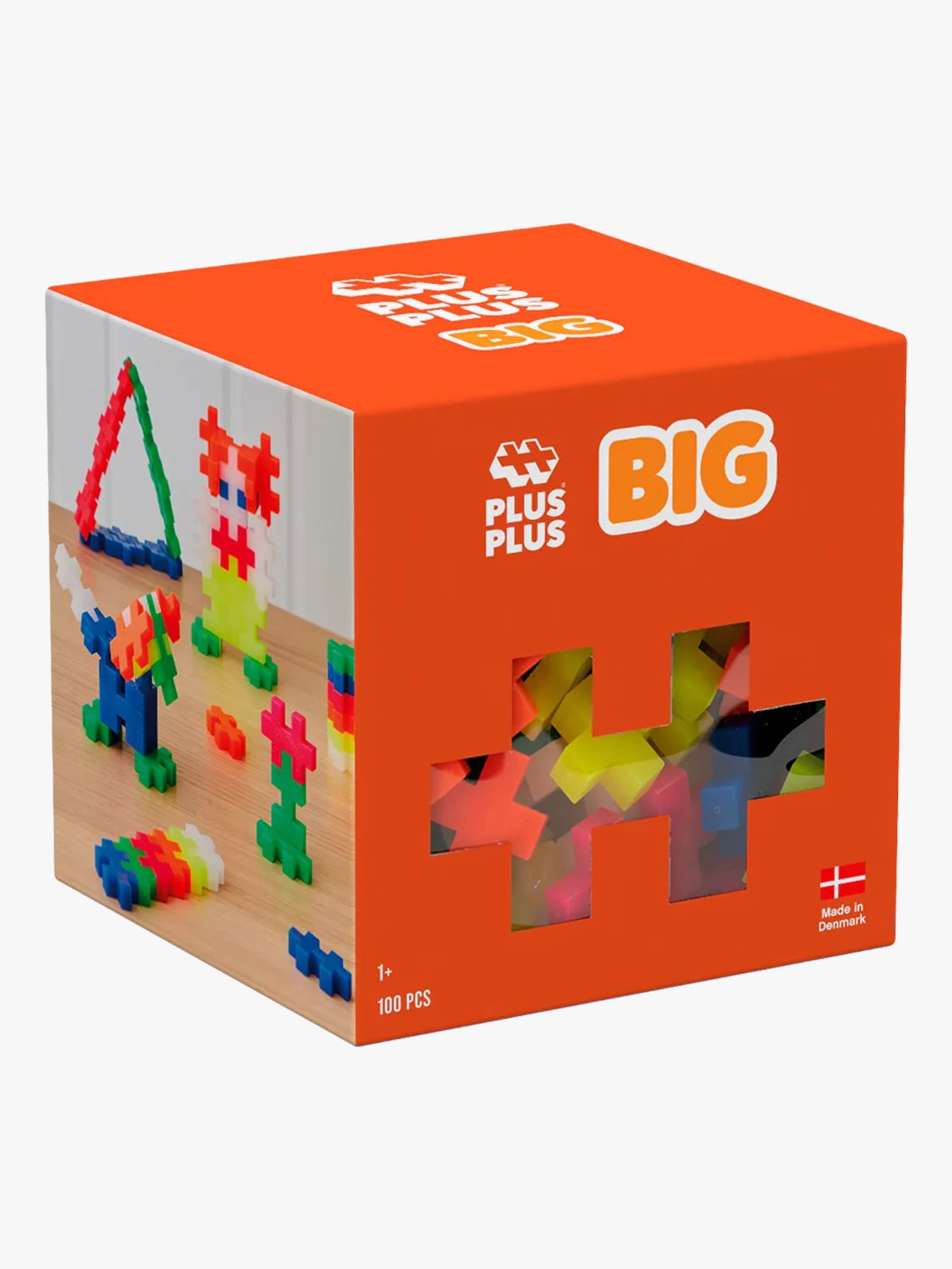 Plus-Plus BIG Neon Mix - 100 pcs Flerfarget