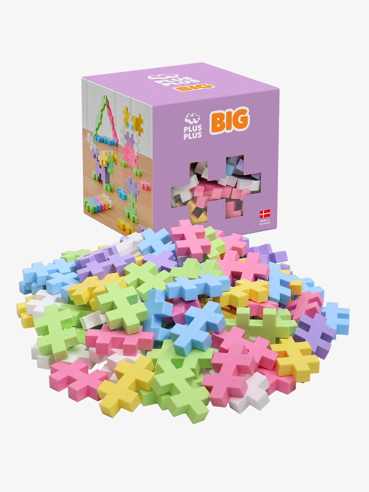 Plus-Plus BIG Pastel Mix - 100 pcs Flerfarget