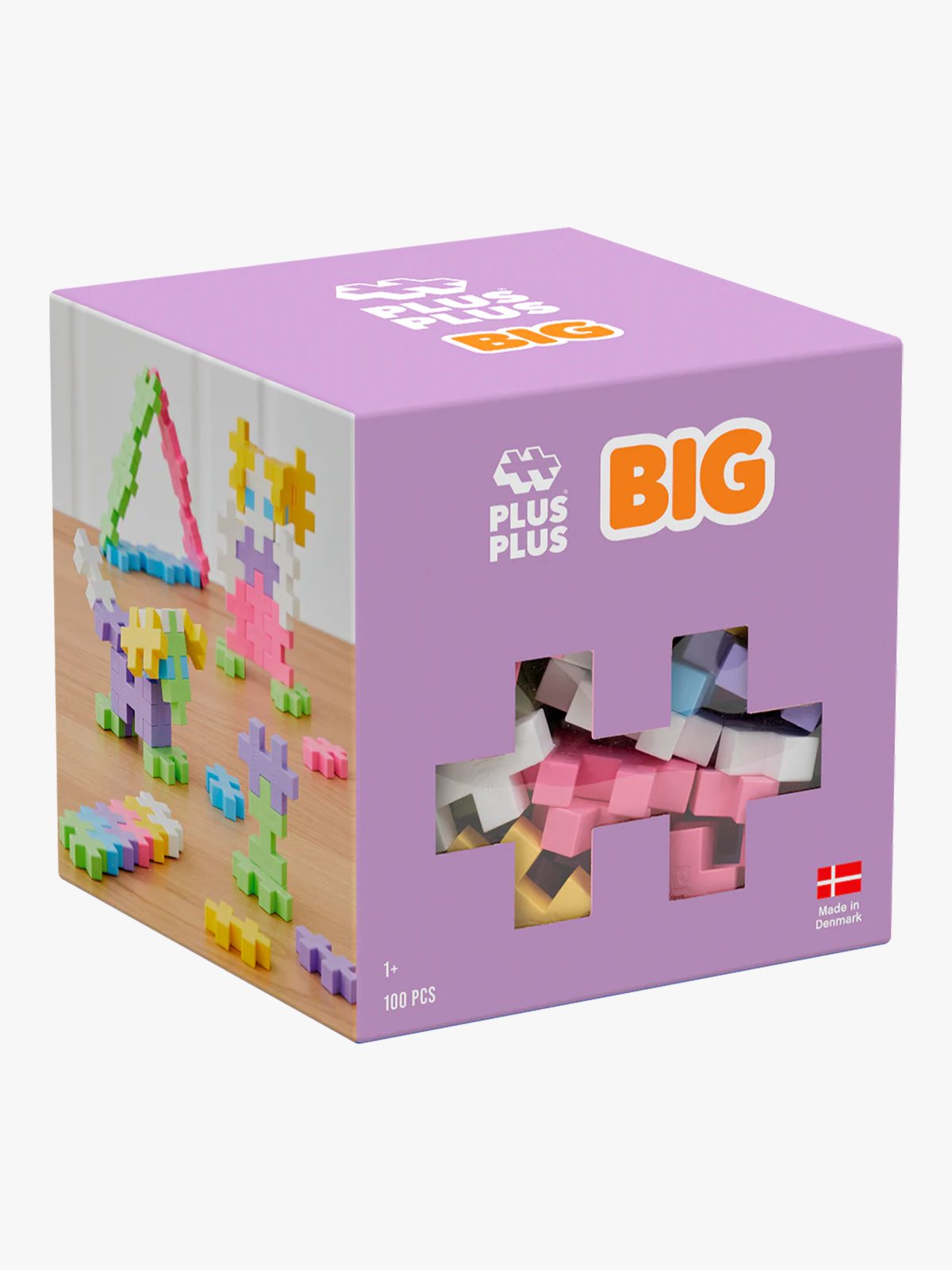 Plus-Plus BIG Pastel Mix - 100 pcs Flerfarget