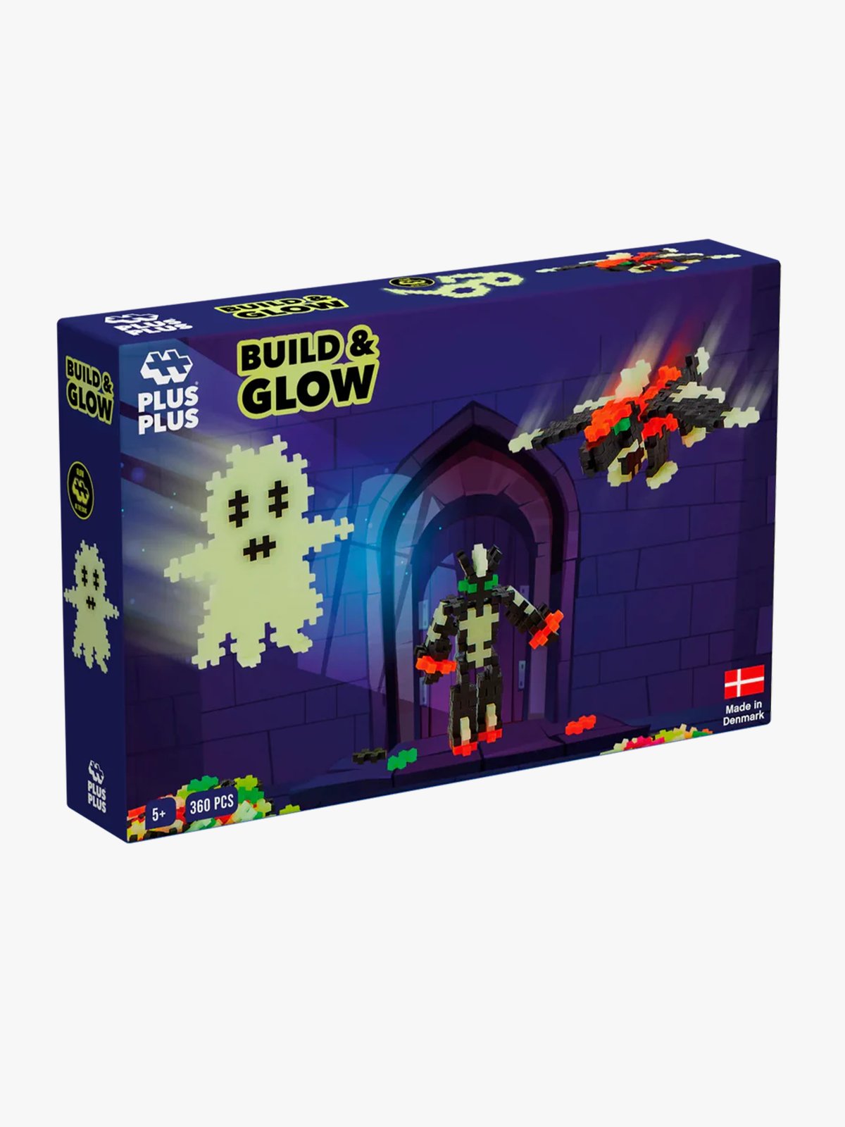 Plus-Plus Build and Glow - Glow in the Dark - 360 pcs Flerfarget