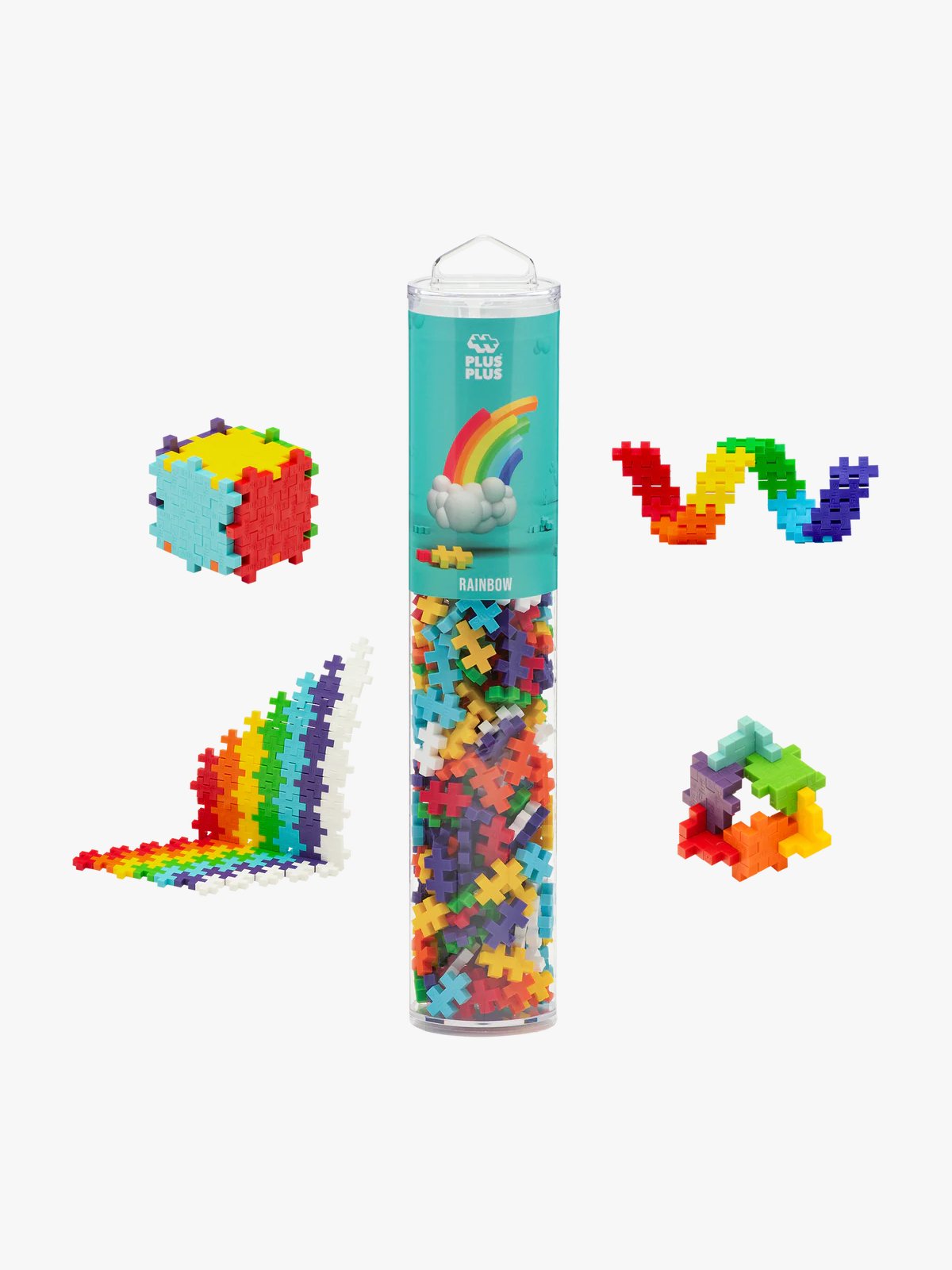 Plus-Plus Rainbow mix - 240 pcs Tube Flerfarget