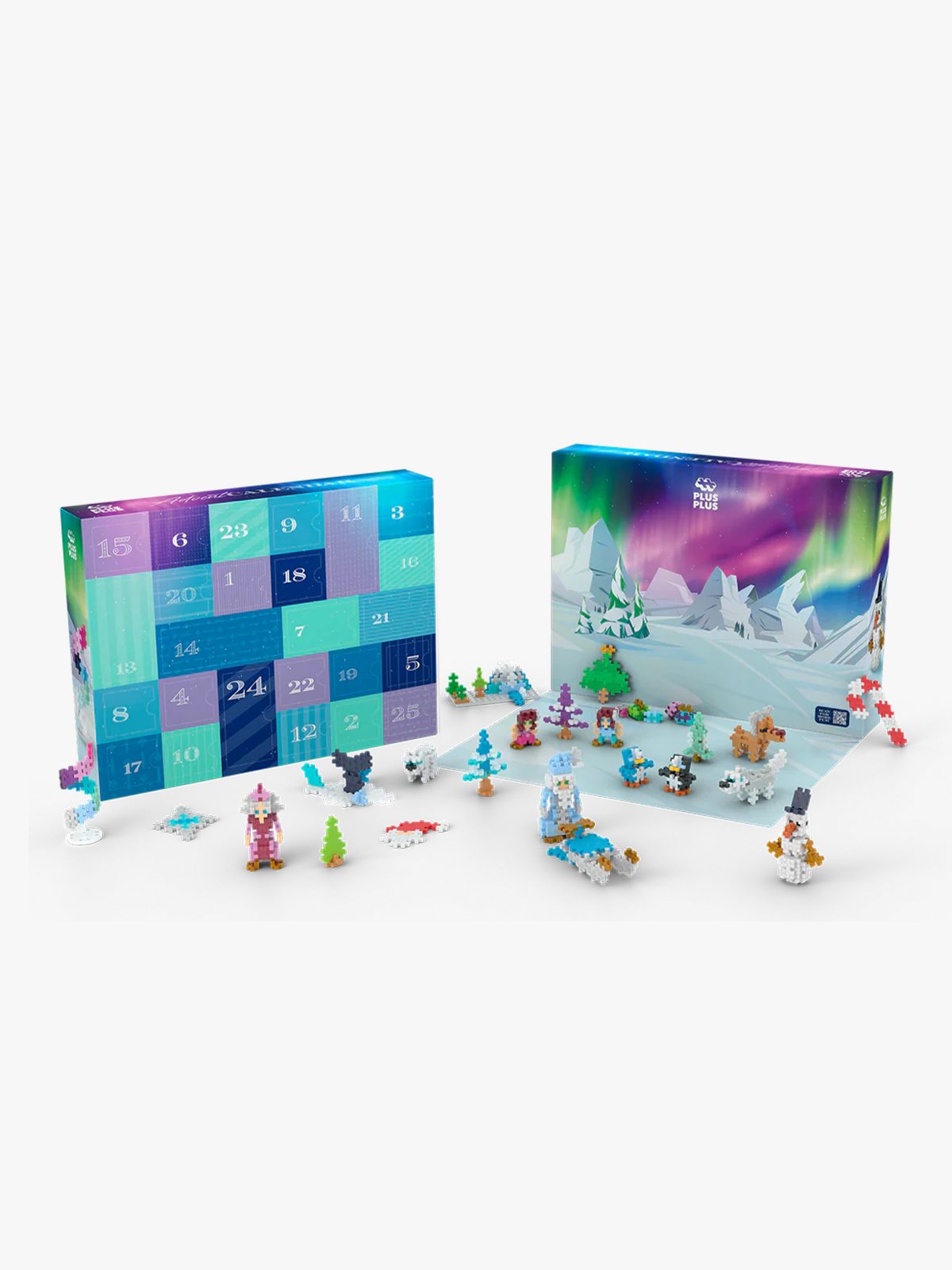 Plus-Plus Advent Calendar - Santa's Northern Lights Adventure Flerfarget