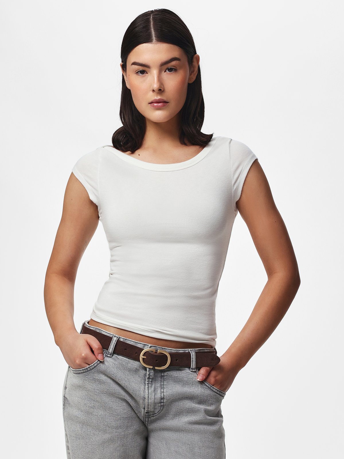 Pieces Juva Suede Jeans Belt Hot Fudge