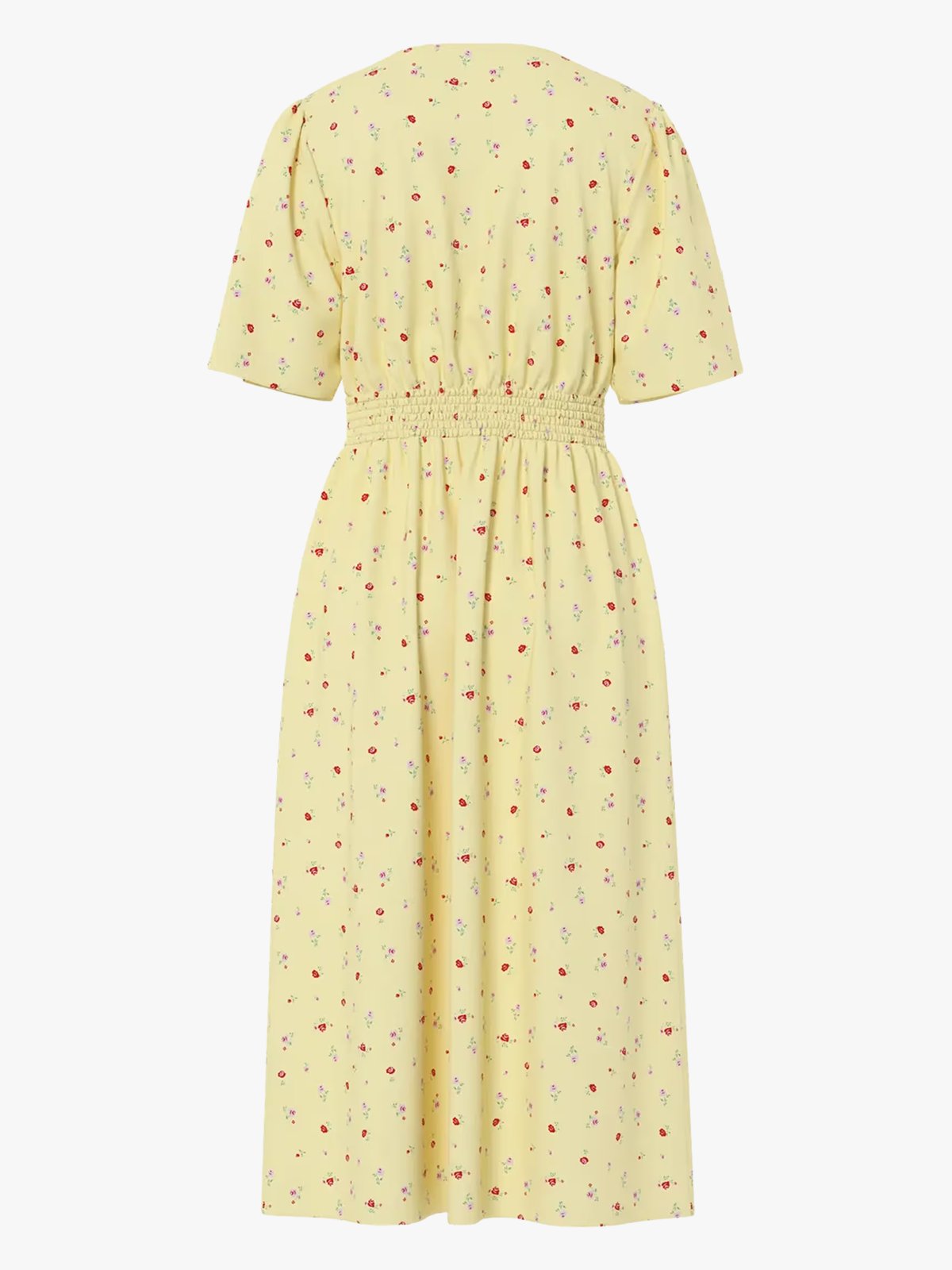 Pieces Tala Short Sleeve Midi Dress French Vanilla / Flower