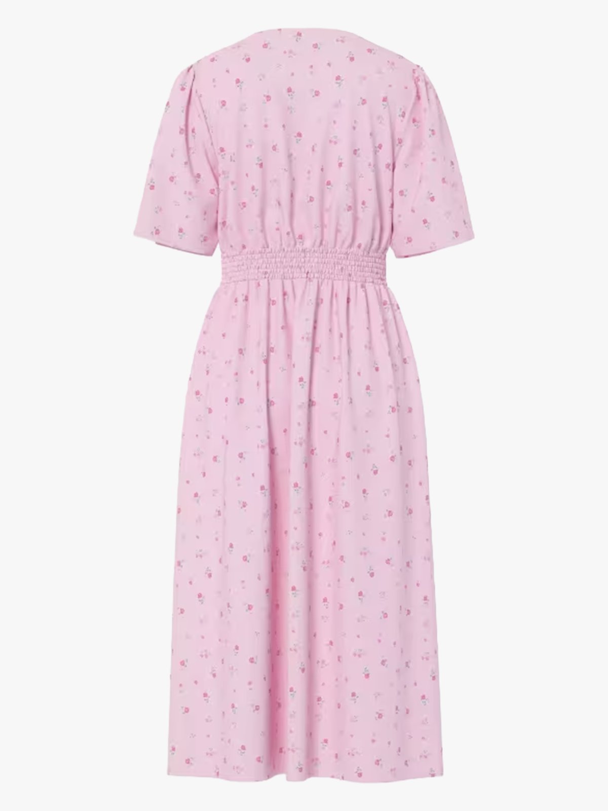 Pieces Tala Short Sleeve Midi Dress Roseate Spoonbill / Flower