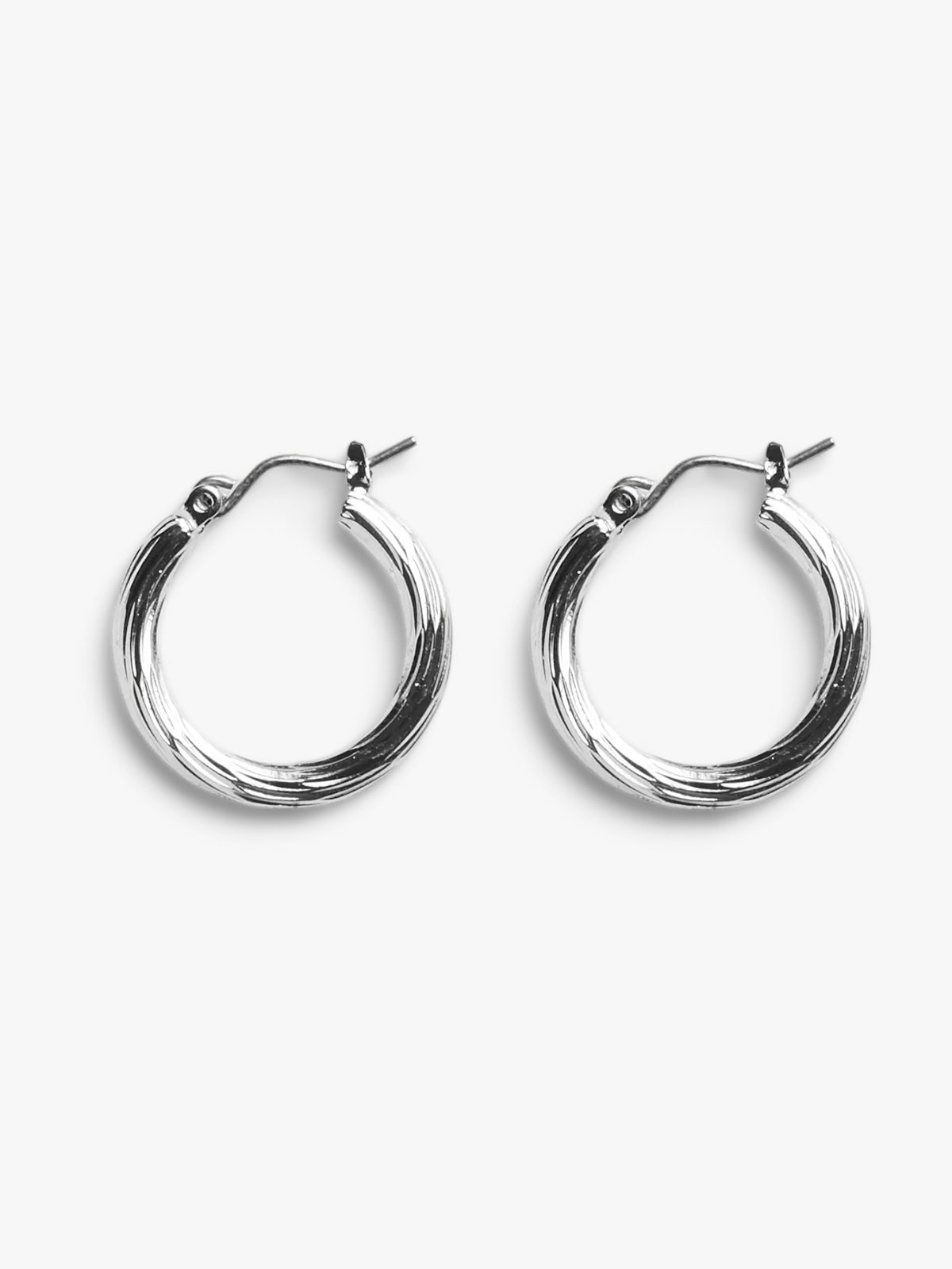 Pieces Tulle Hoop Earrings Plated FP Silver Colour