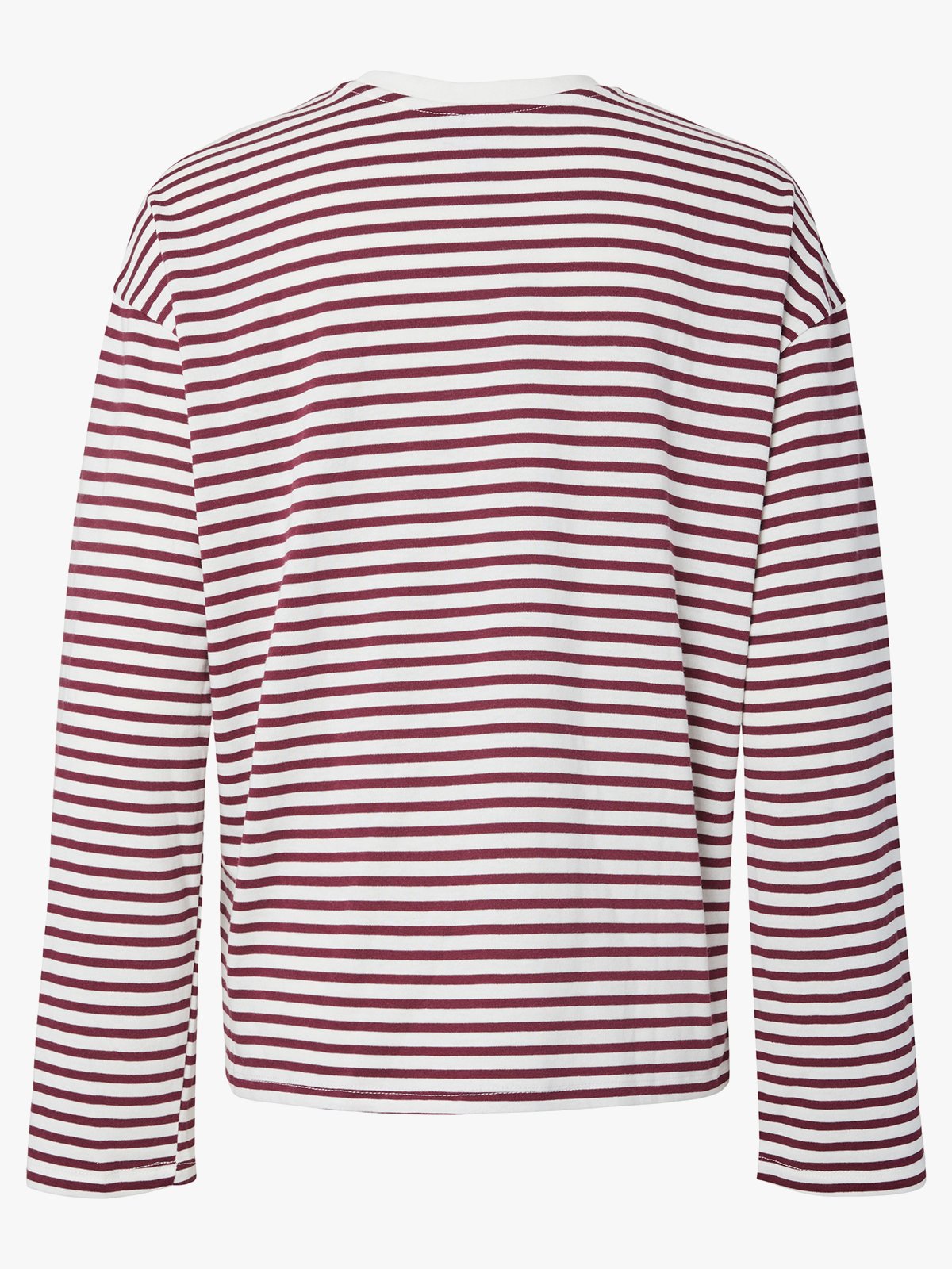 Pieces Sadie Long Sleeve Top Cloud Dancer Tawny Port