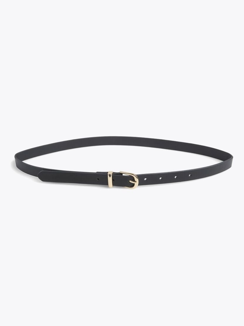 Pieces Myra Slim Belt Black Gold