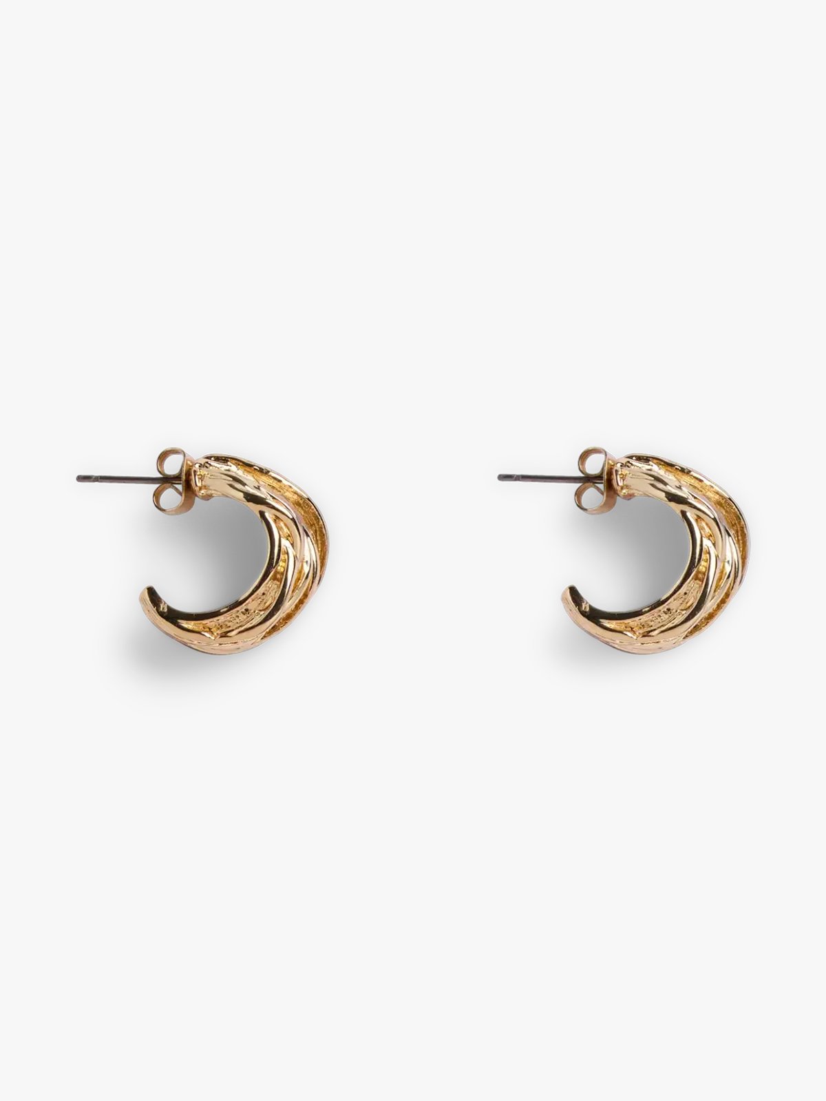 Pieces Erika Hoop Earrings Gold Colour