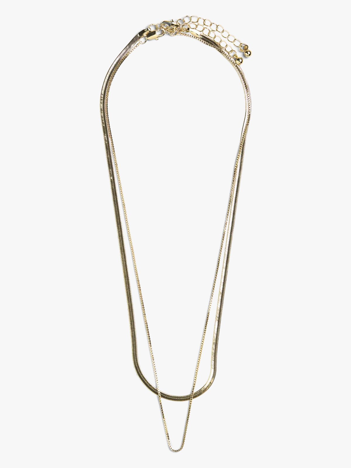 Pieces Bina 2-Pack Necklace Gold Colour