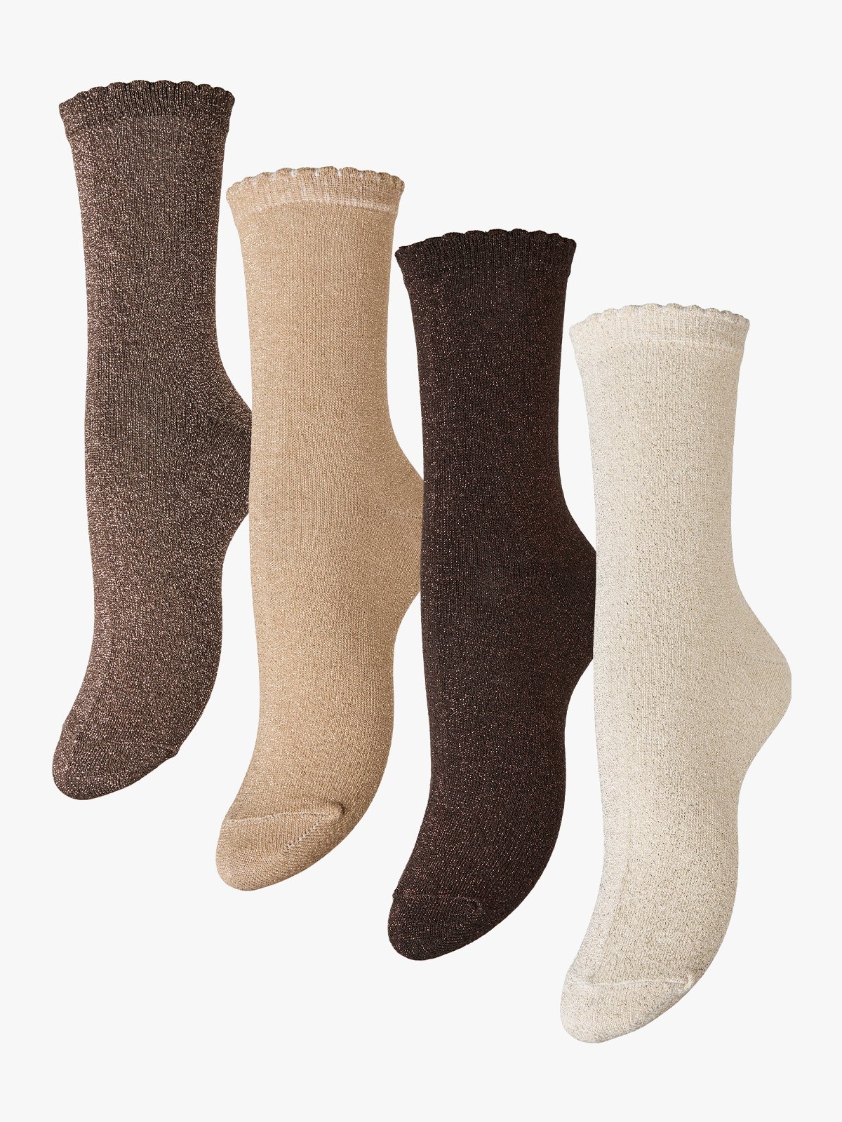 Pieces Sebby Glitter Long 4-Pack Mix Socks Hot Fudge