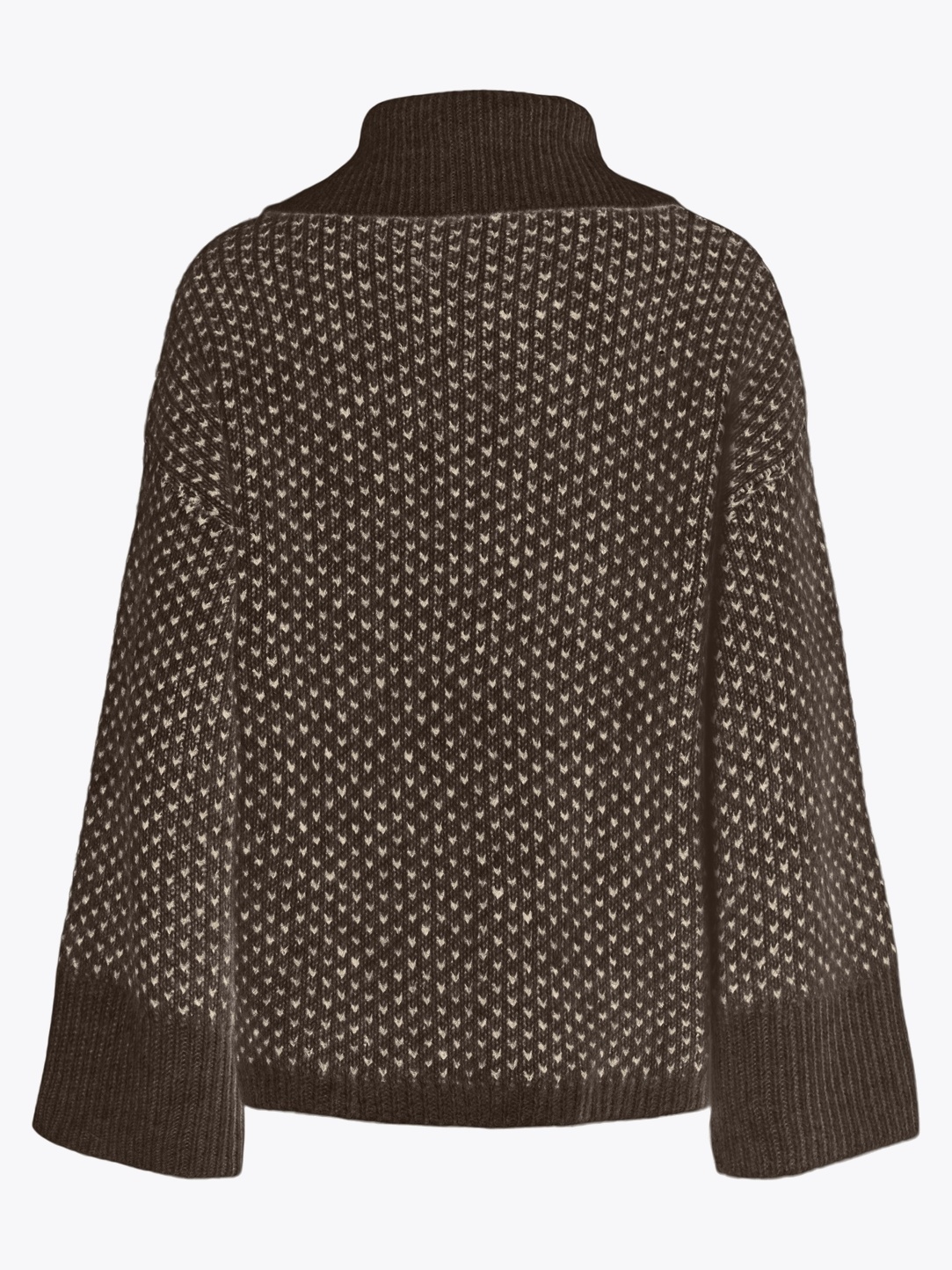 Pieces Mordic Long Sleeve Loose Knit Cardigan Hot Fudge