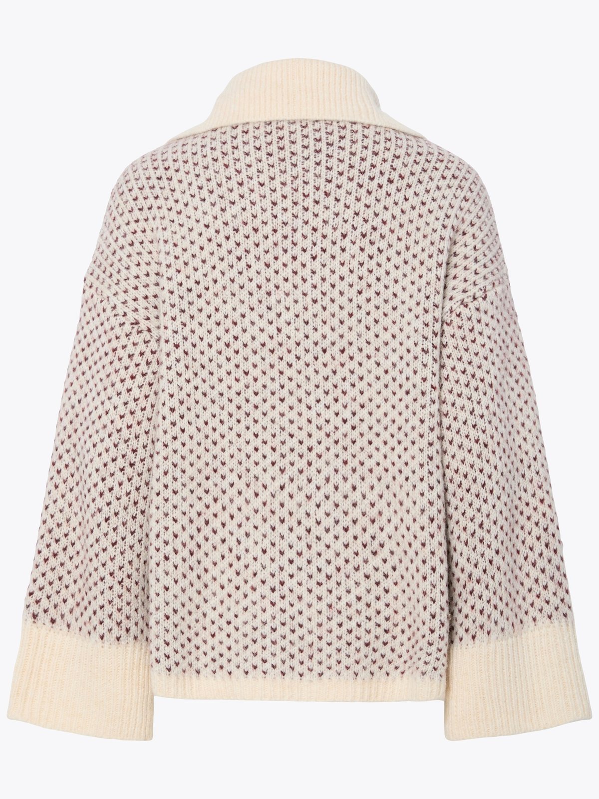 Pieces Mordic Long Sleeve Loose Knit Cardigan White
