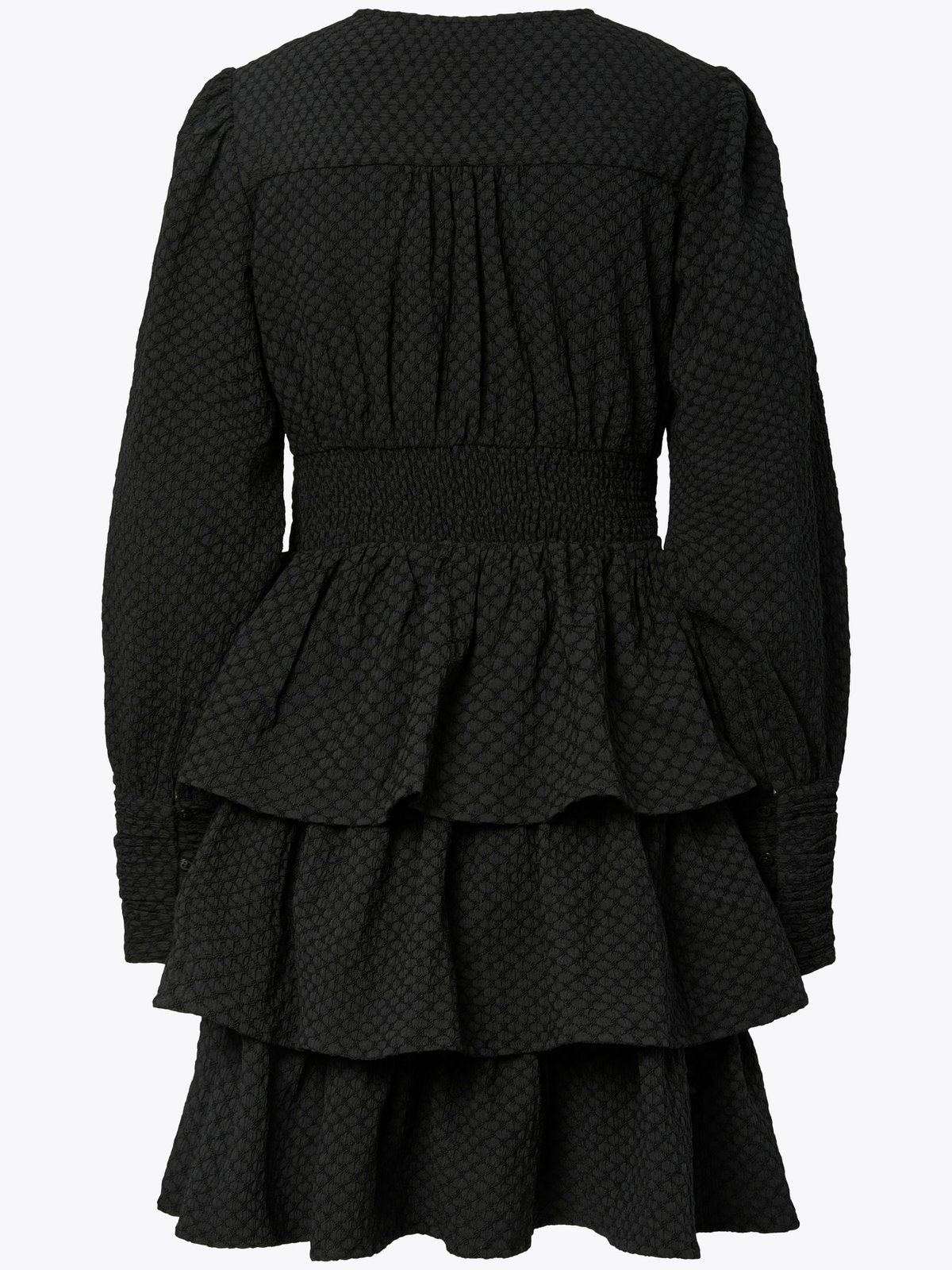 Pieces Monika Long Sleeve Short Dress Black