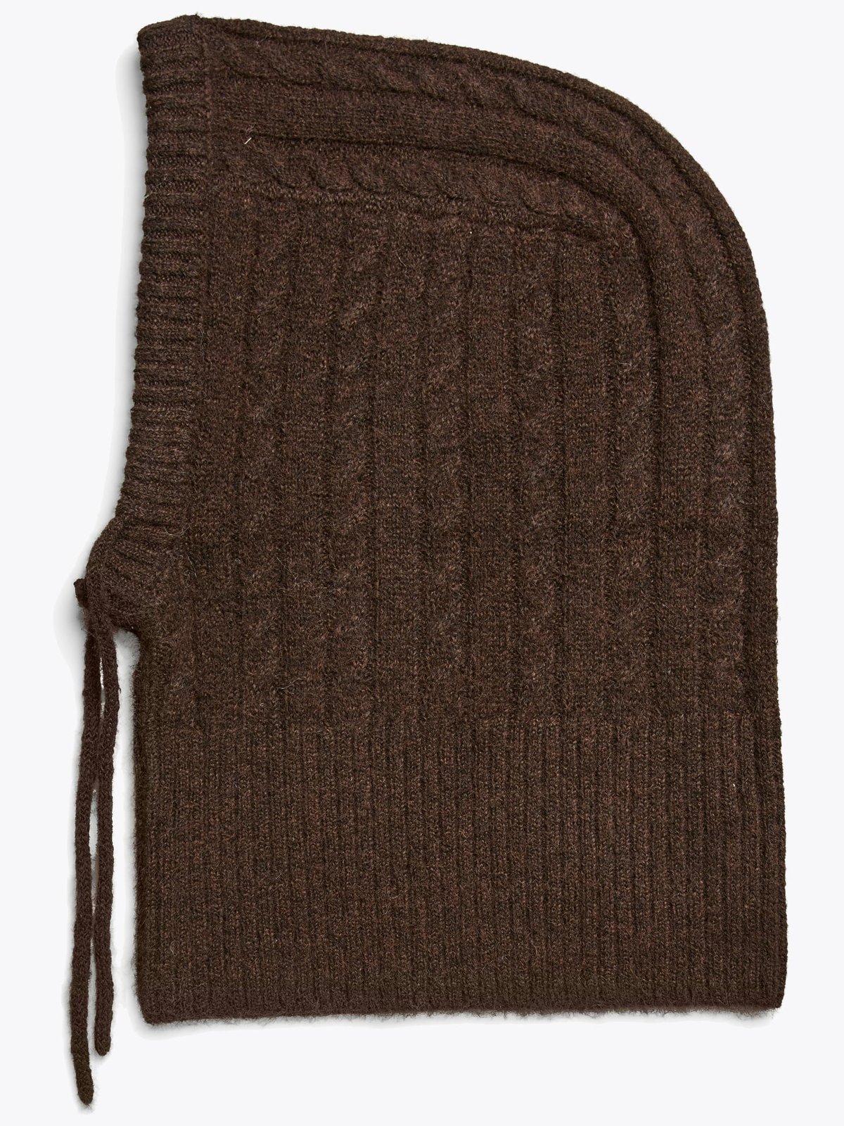Pieces Nambi Cable Balaclava Hot Fudge