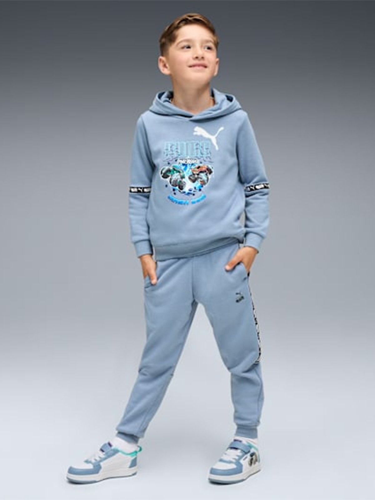 Puma X Hot Wheels Graphic Hoodie Cool Blue