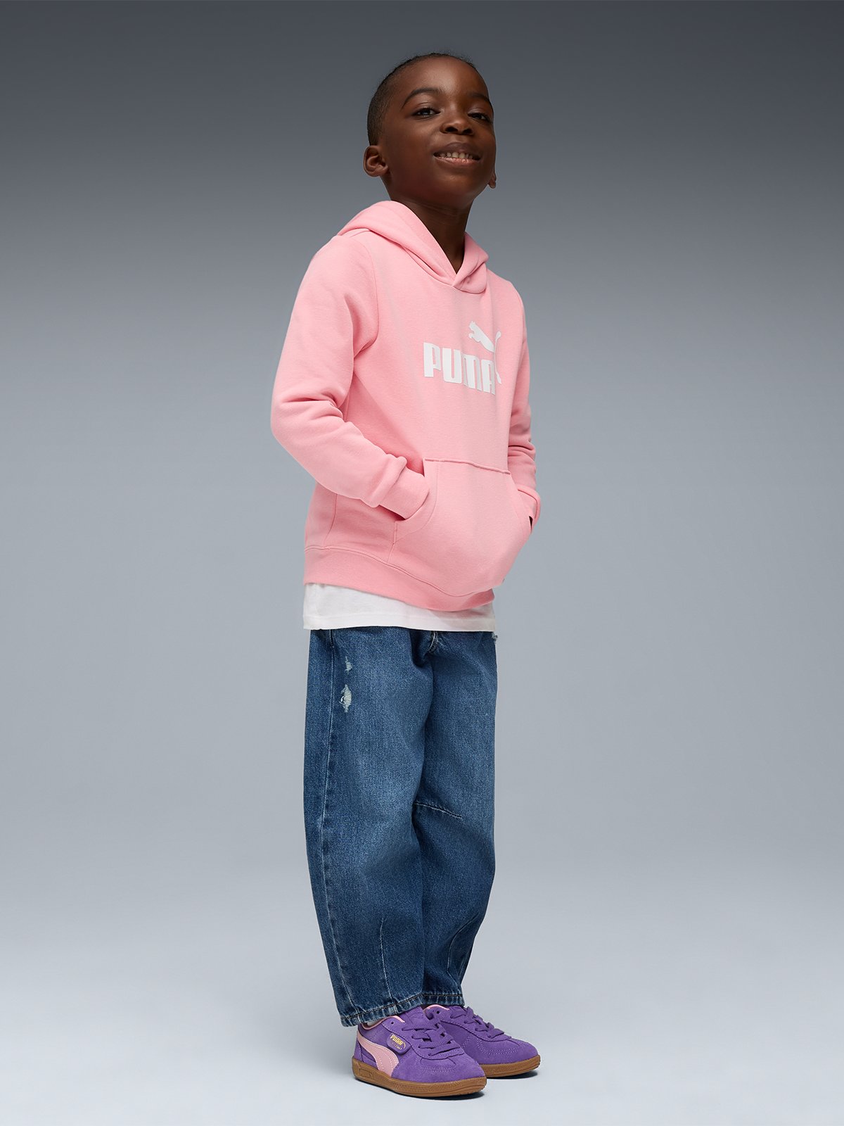 Puma Ess No. 1 Logo Hoodie Fl Ps Rosa