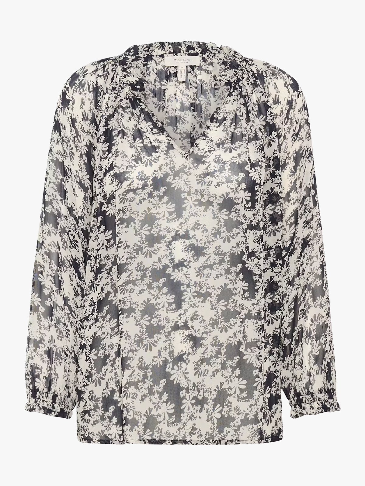 Part Two Elsia Blouse Dark Navy Contrast Flower