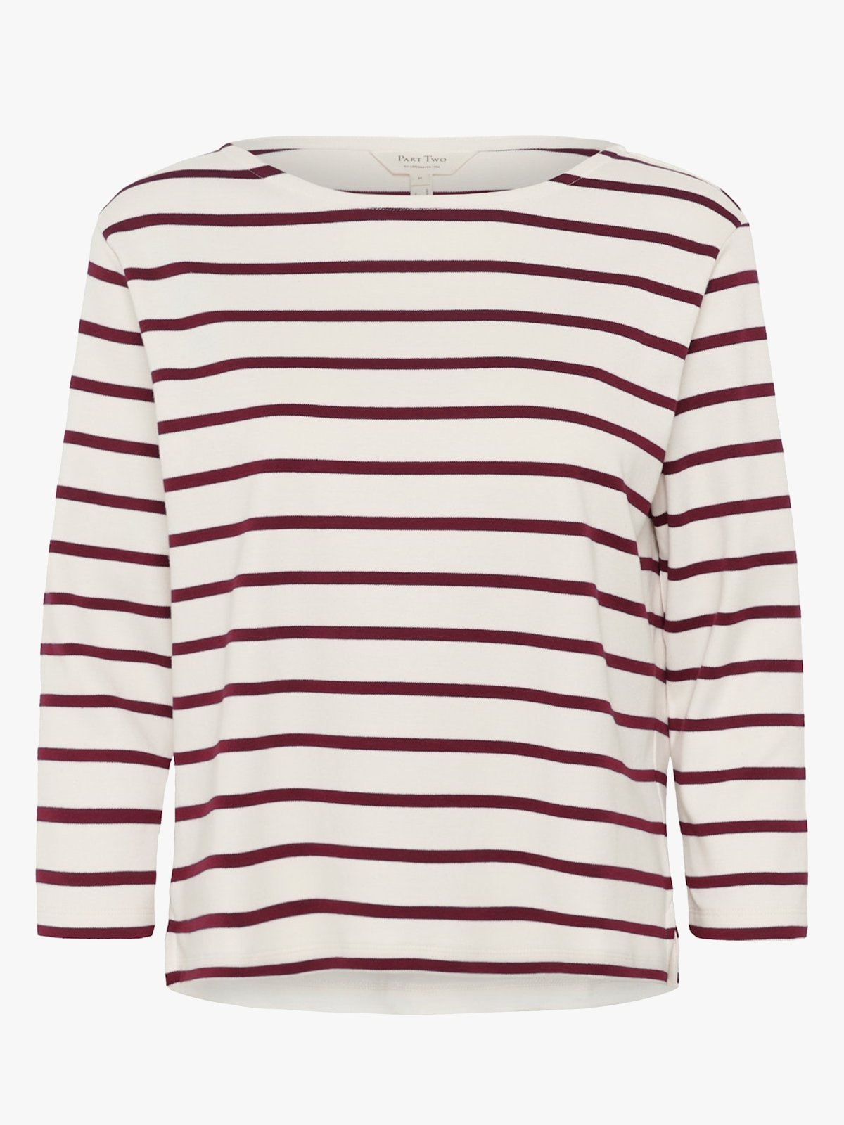 Part Two Nela T-shirt Tawny Port Stripe