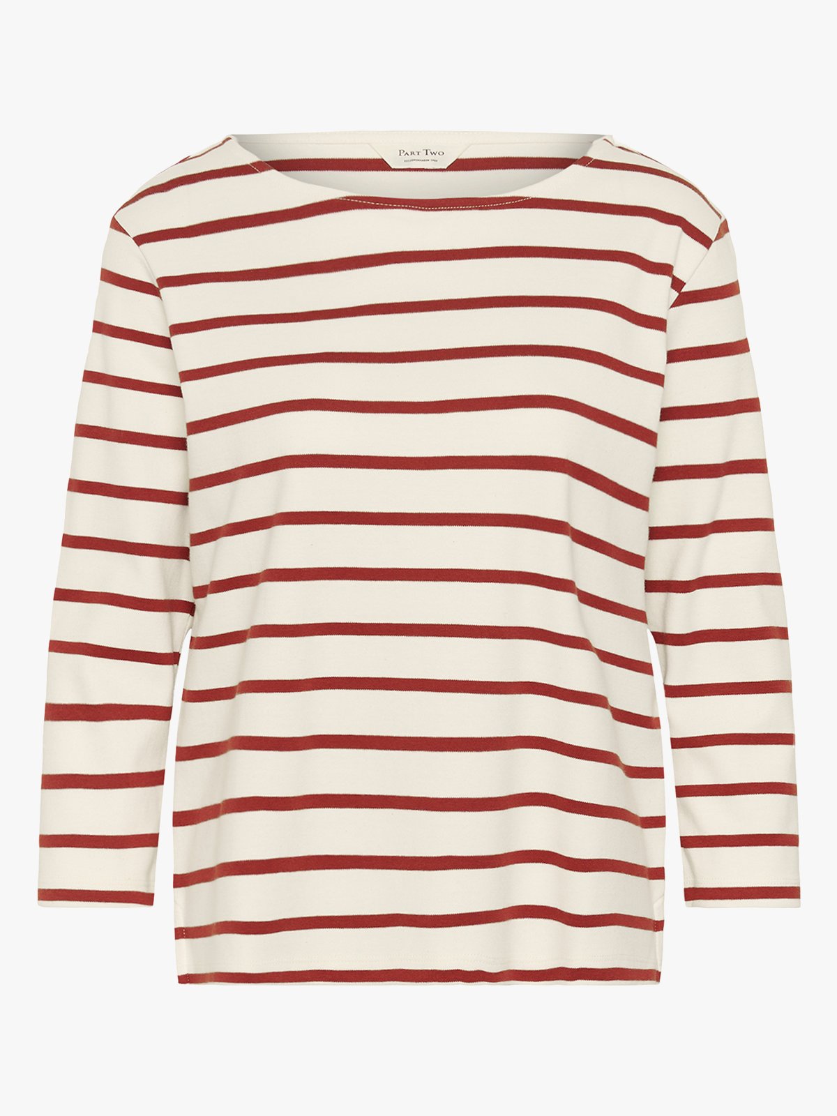 Part Two Nela T-shirt Eggnog / Roasted Russet Stripe