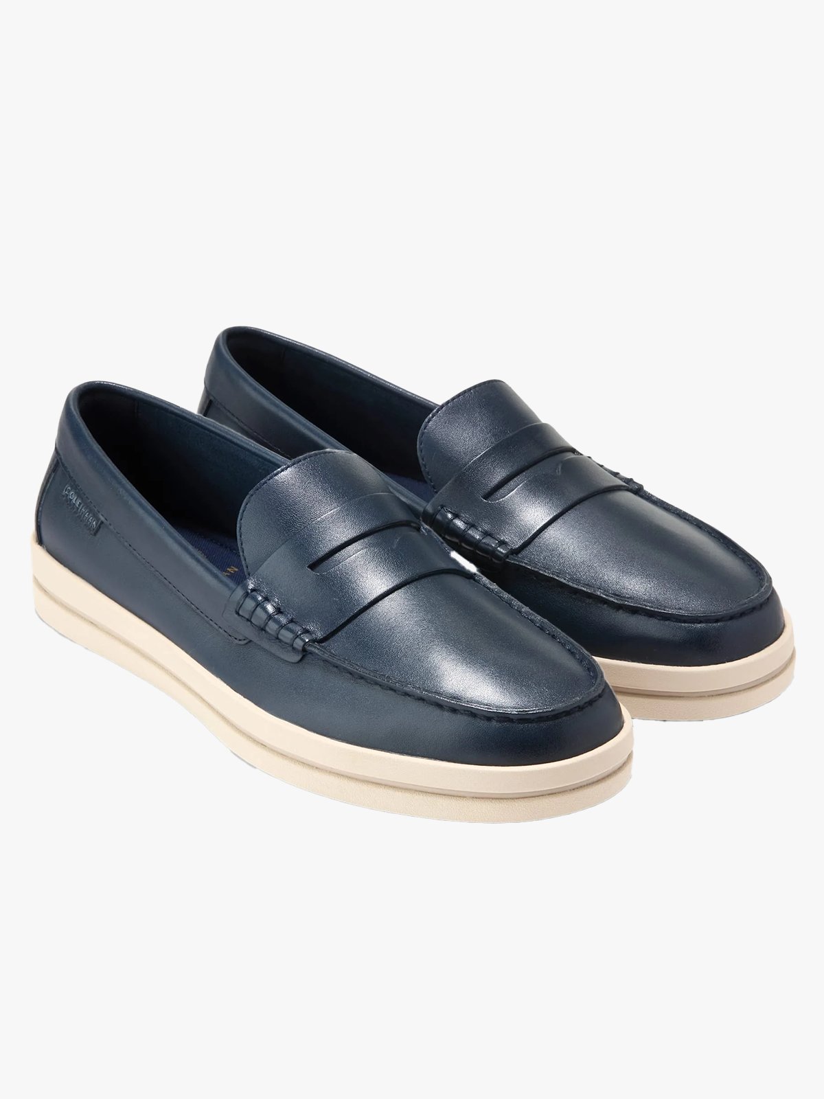 Cole Haan Pinch Long Weekender Penny Loafers Navy Blazer / Angora
