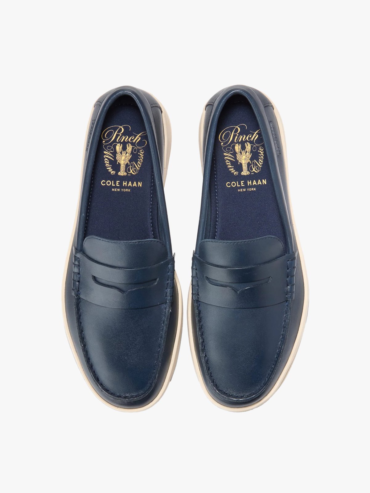Cole Haan Pinch Long Weekender Penny Loafers Navy Blazer / Angora