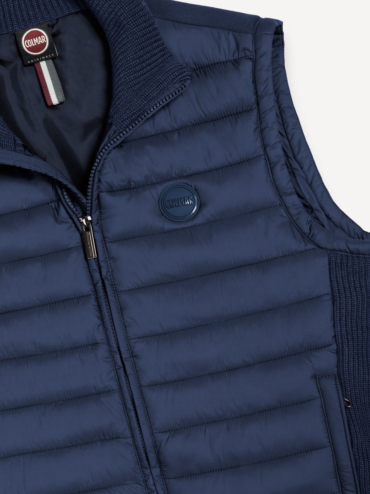 Colmar Multi Material Padded Hybrid Vest navy blue