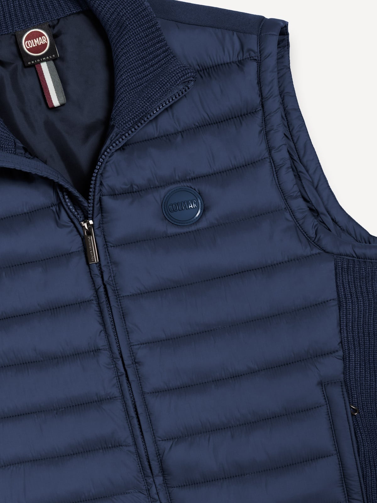 Colmar Multi Material Padded Hybrid Vest navy blue