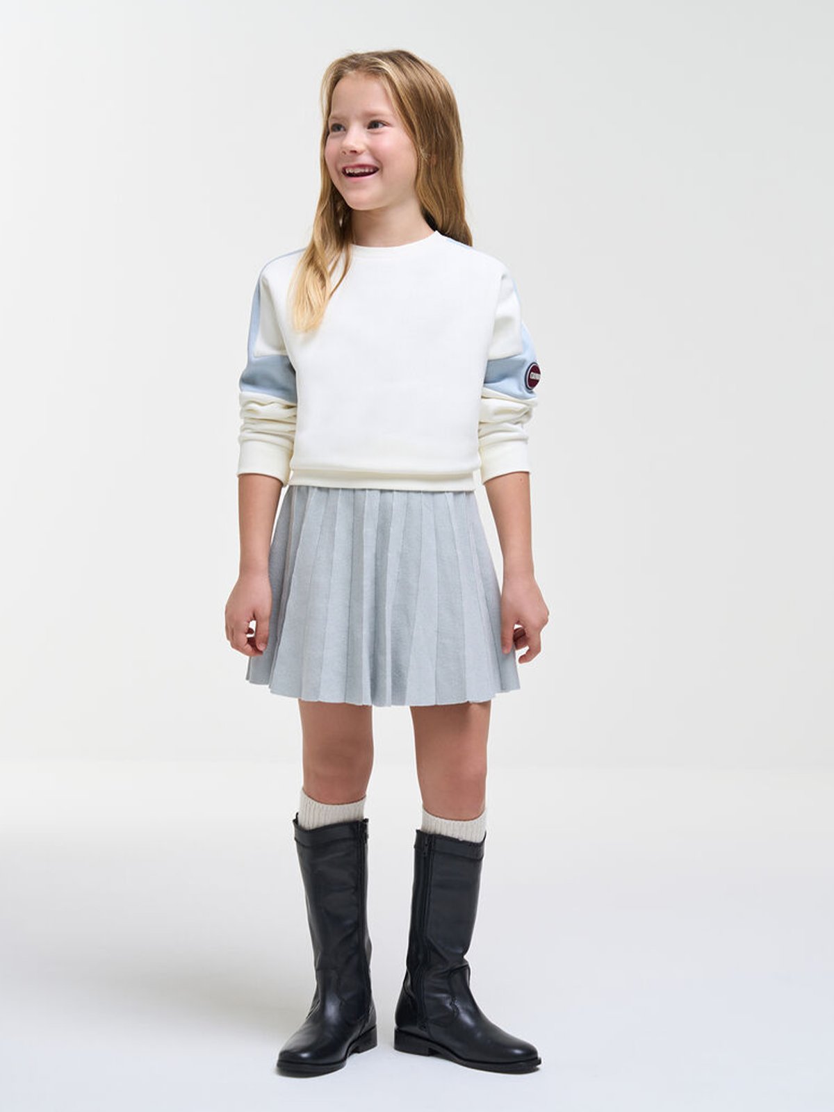 Colmar Girl's Bicolour Sweatshirt tofu-powder blue