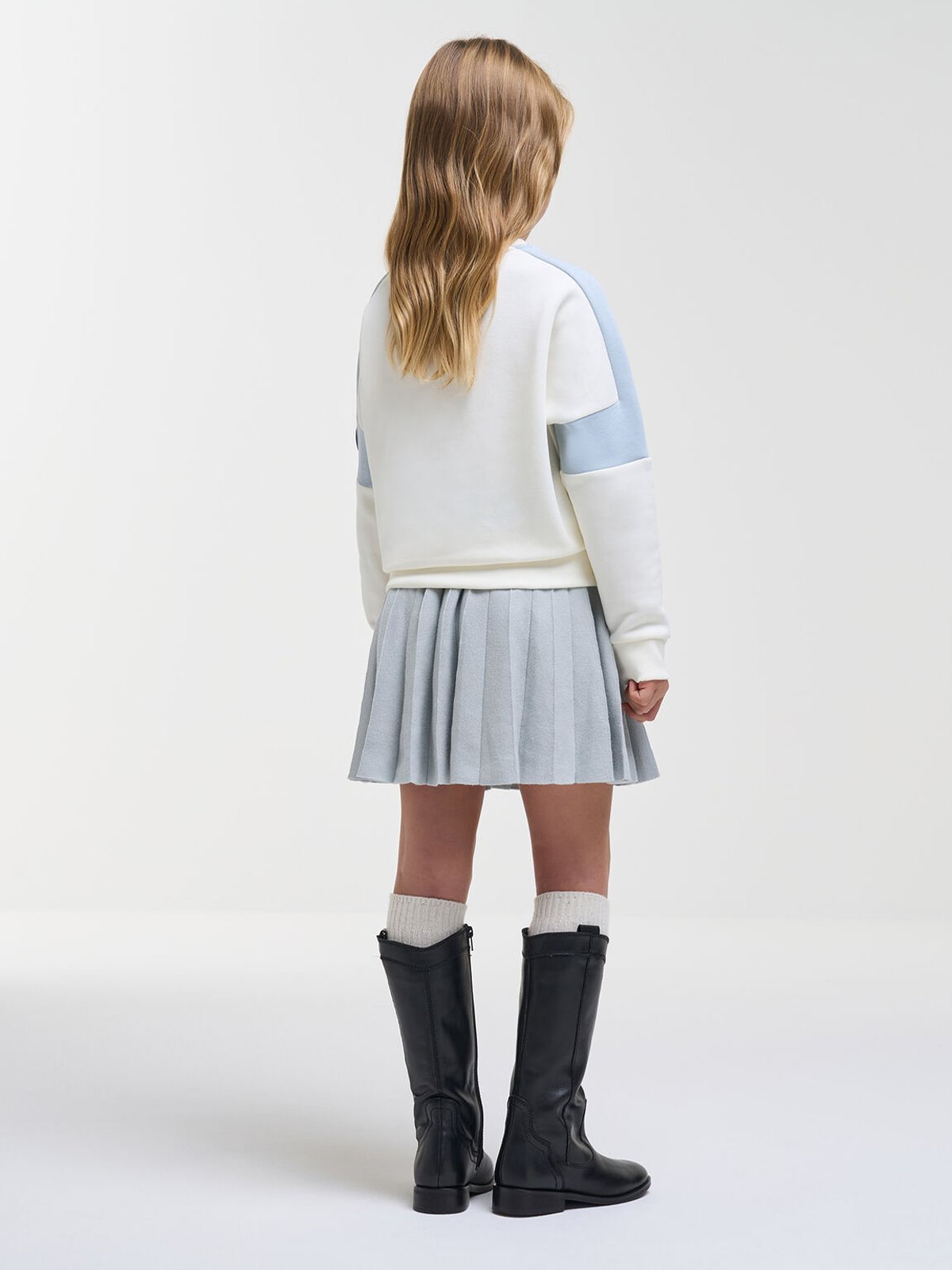 Colmar Girl's Bicolour Sweatshirt tofu-powder blue