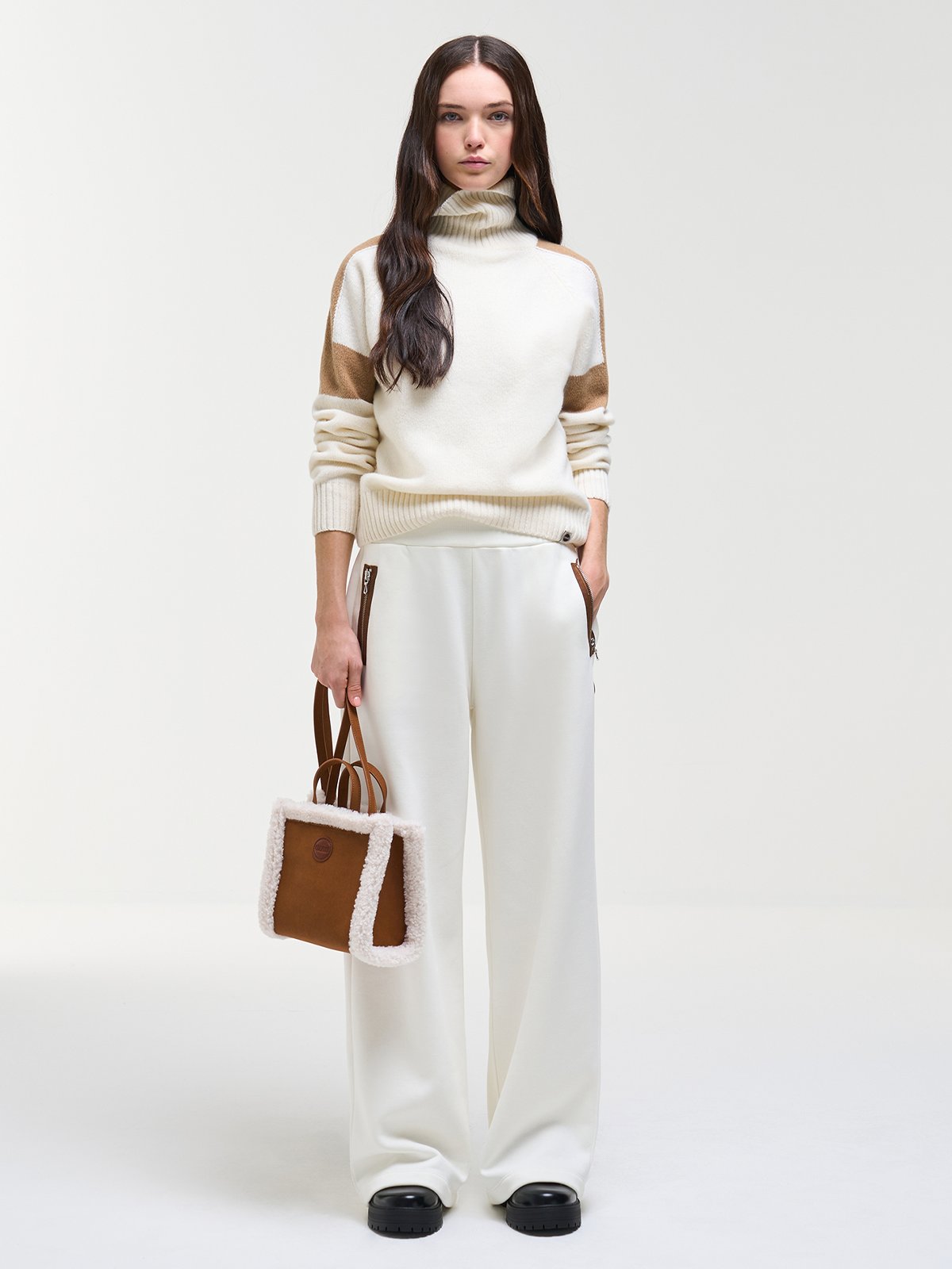 Colmar Bicolour Turtleneck tofu/marrakech