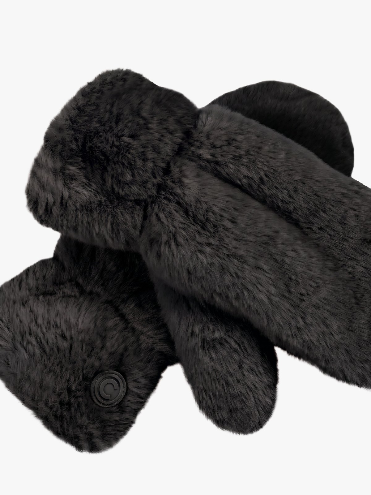 Colmar Synthetic Fur Mittens black