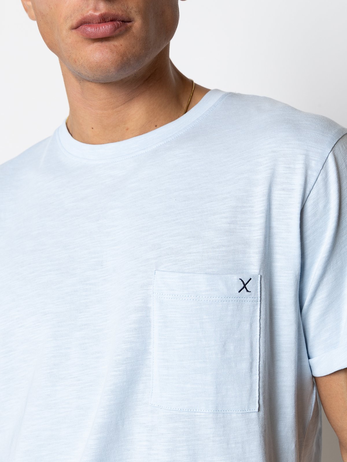 CLEAN CUT COPENHAGEN Kolding Organic Tee Short Sleeve Light Blue