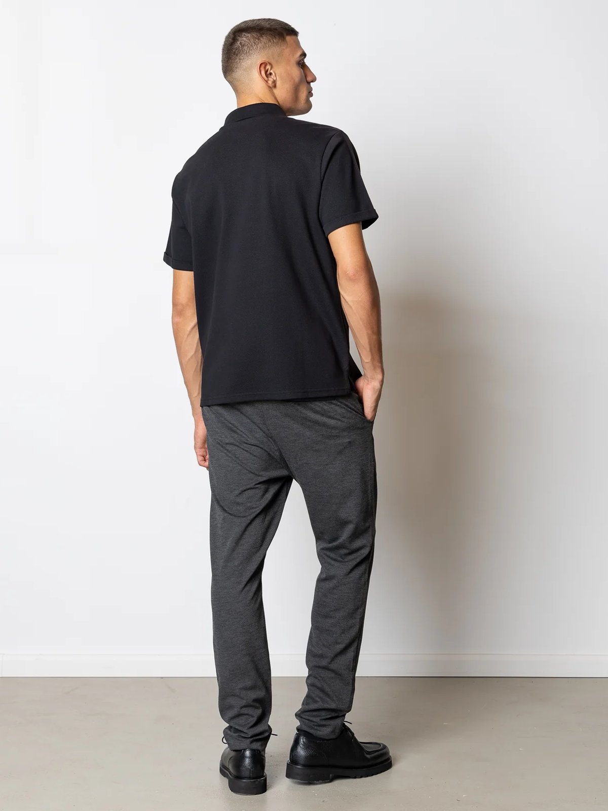 CLEAN CUT COPENHAGEN Silkeborg Stretch Polo Black
