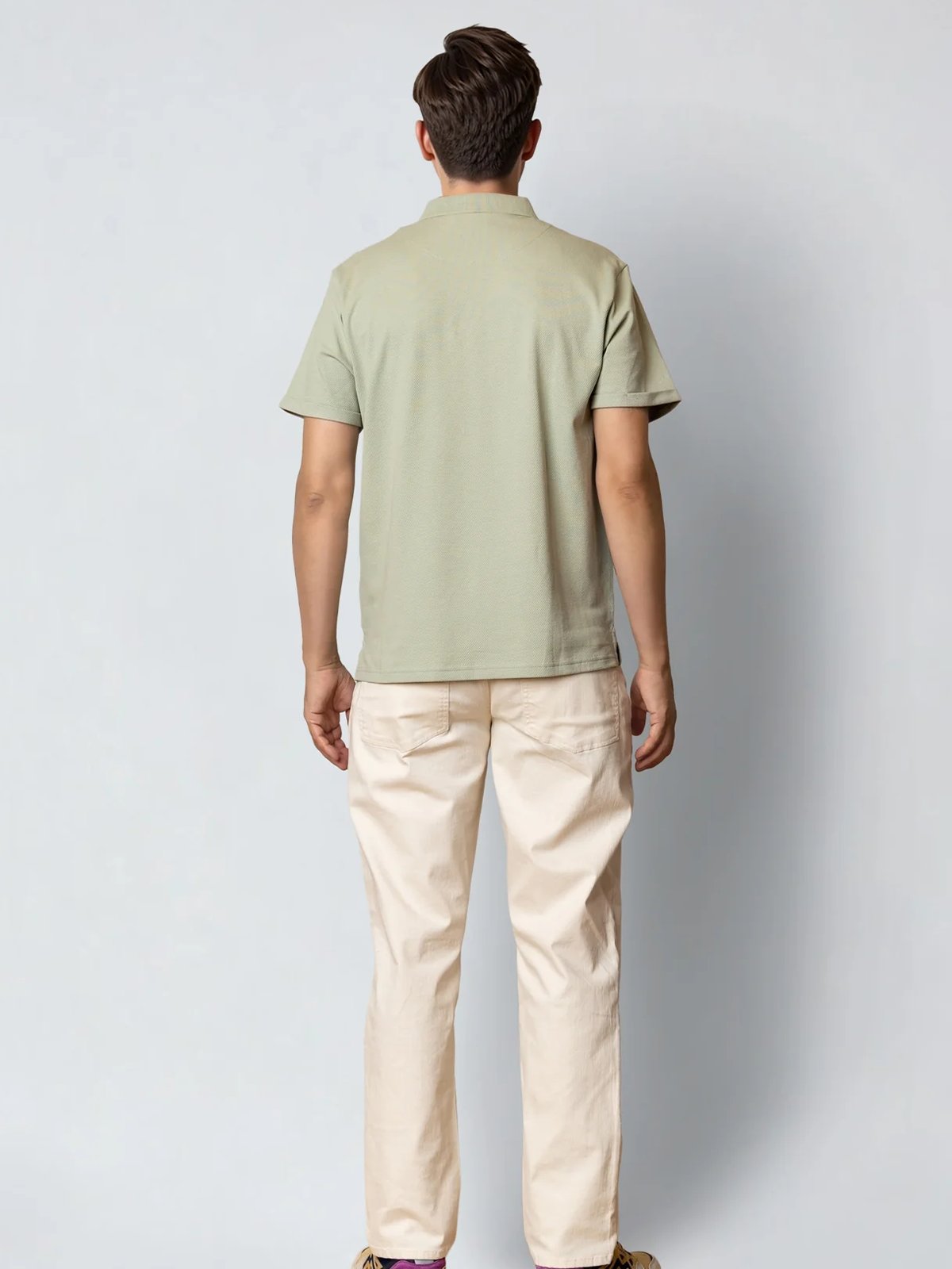 CLEAN CUT COPENHAGEN Silkeborg Stretch Polo Desert Sage