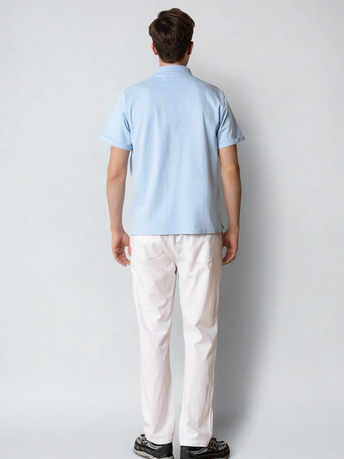 CLEAN CUT COPENHAGEN Silkeborg Stretch Polo Light Blue