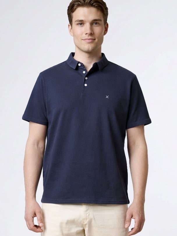 CLEAN CUT COPENHAGEN Silkeborg Stretch Polo Navy