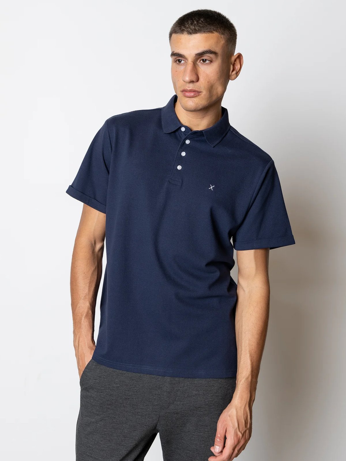 CLEAN CUT COPENHAGEN Silkeborg Stretch Polo Navy