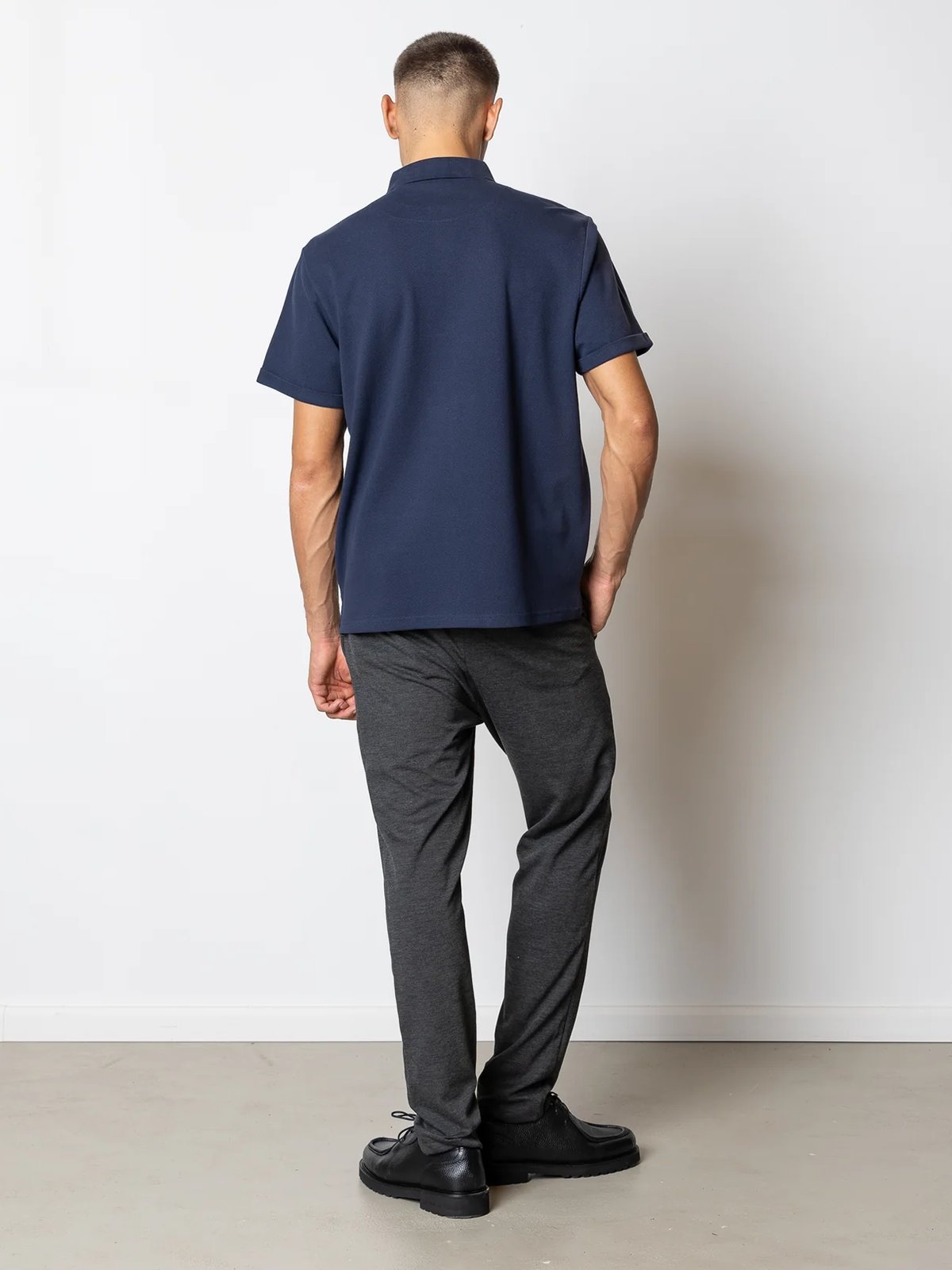 CLEAN CUT COPENHAGEN Silkeborg Stretch Polo Navy