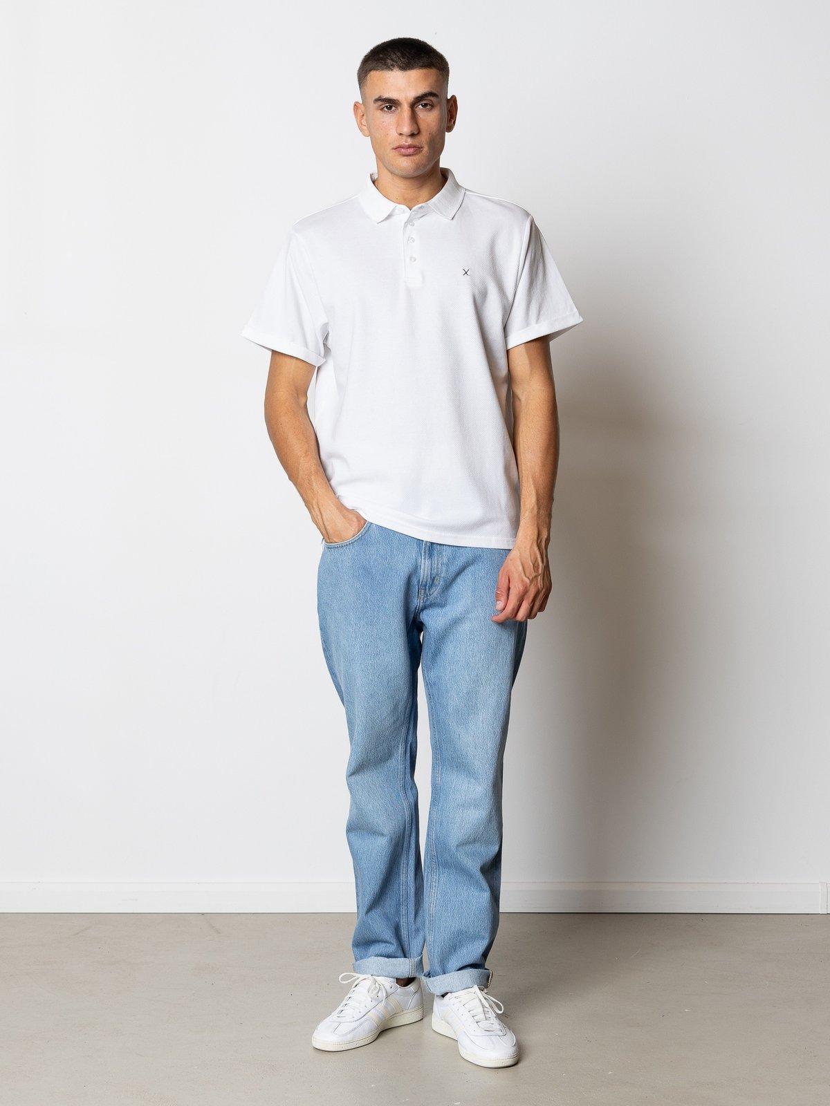 CLEAN CUT COPENHAGEN Silkeborg Stretch Polo White