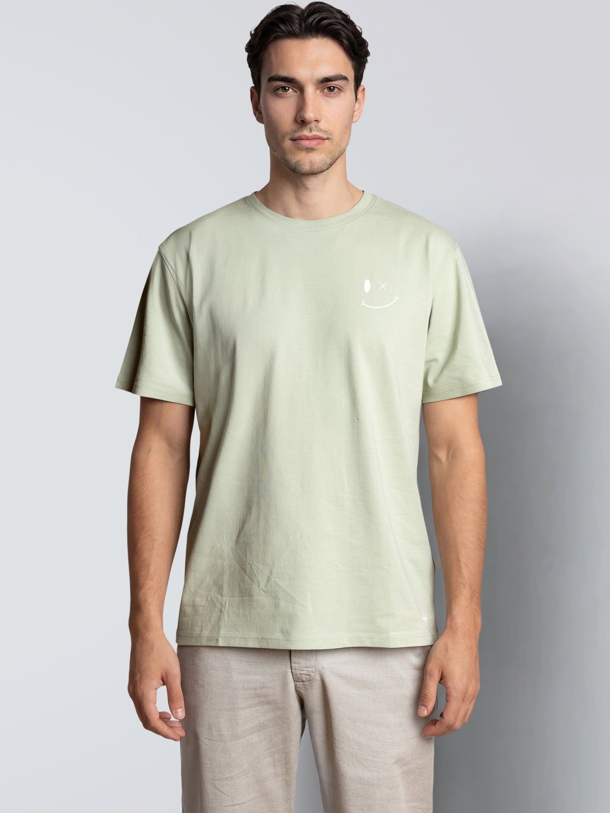 CLEAN CUT COPENHAGEN Patrick Organic Tee Desert sage