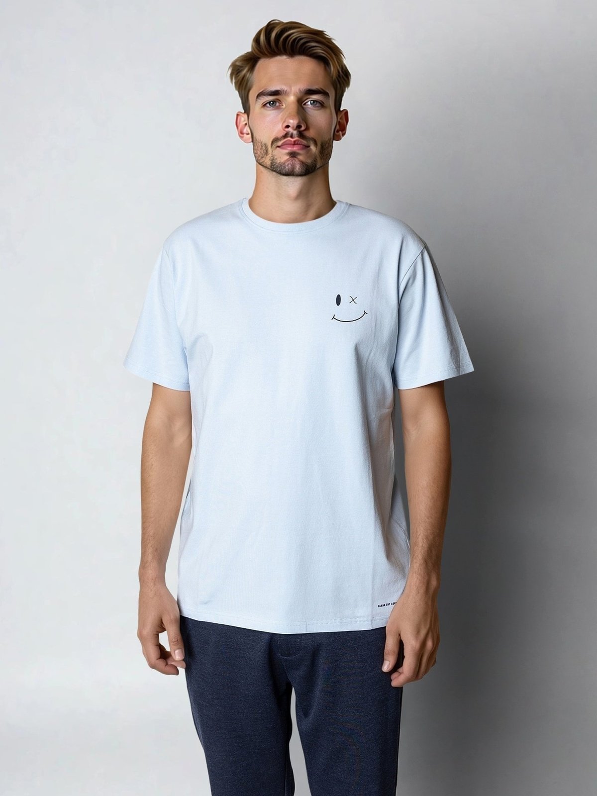 CLEAN CUT COPENHAGEN Patrick Organic Tee Light Blue